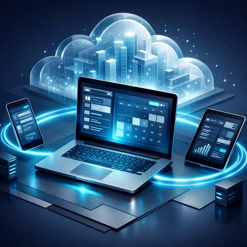 Seamless cloud synchronization across devices after a professional Microsoft 365 migration and setup.