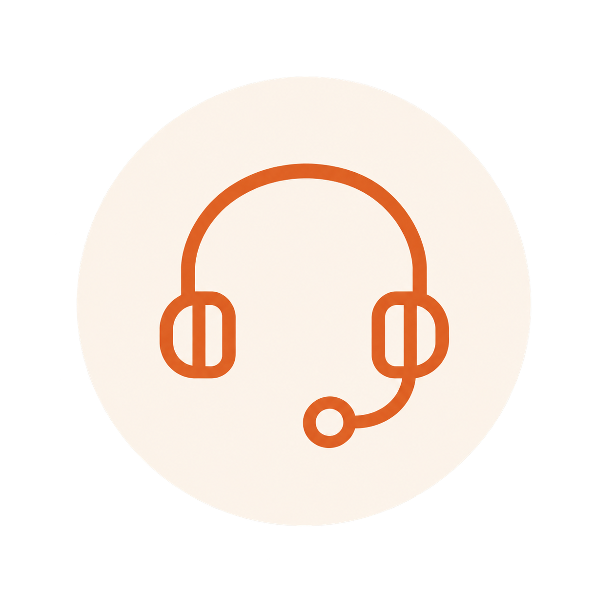 Headset icon representing fast remote computer and Microsoft 365 support for small businesses and home users.