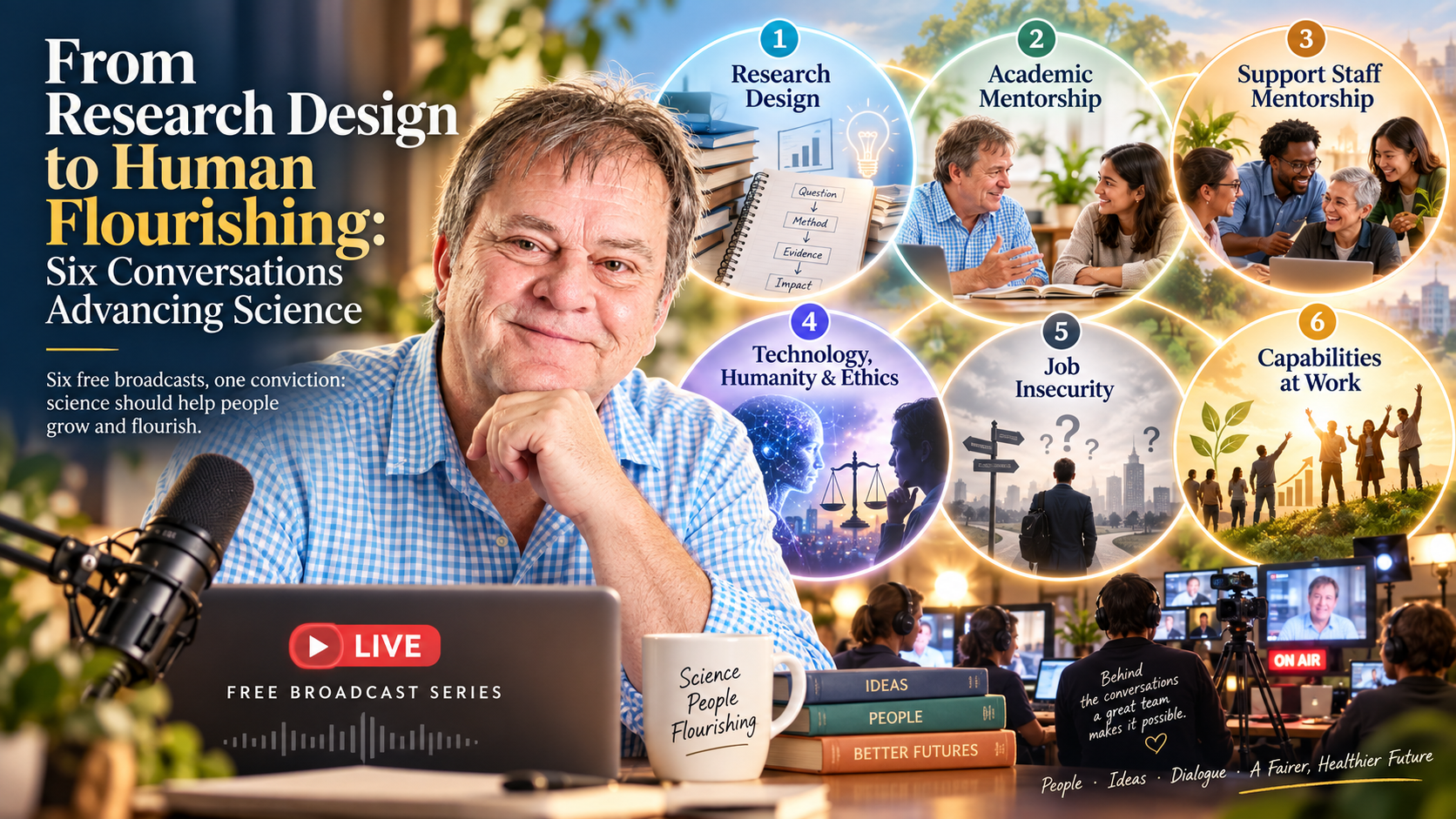 From Research Design to Human Flourishing: Six Conversations Advancing Science