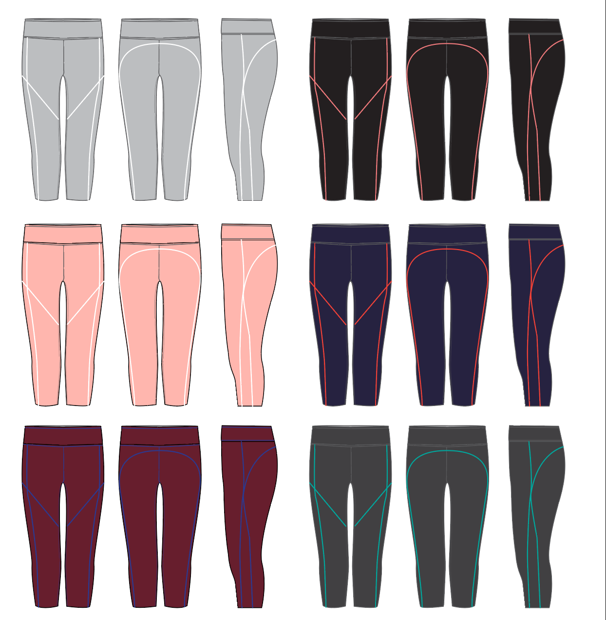 Active Wear - Technical Drawings