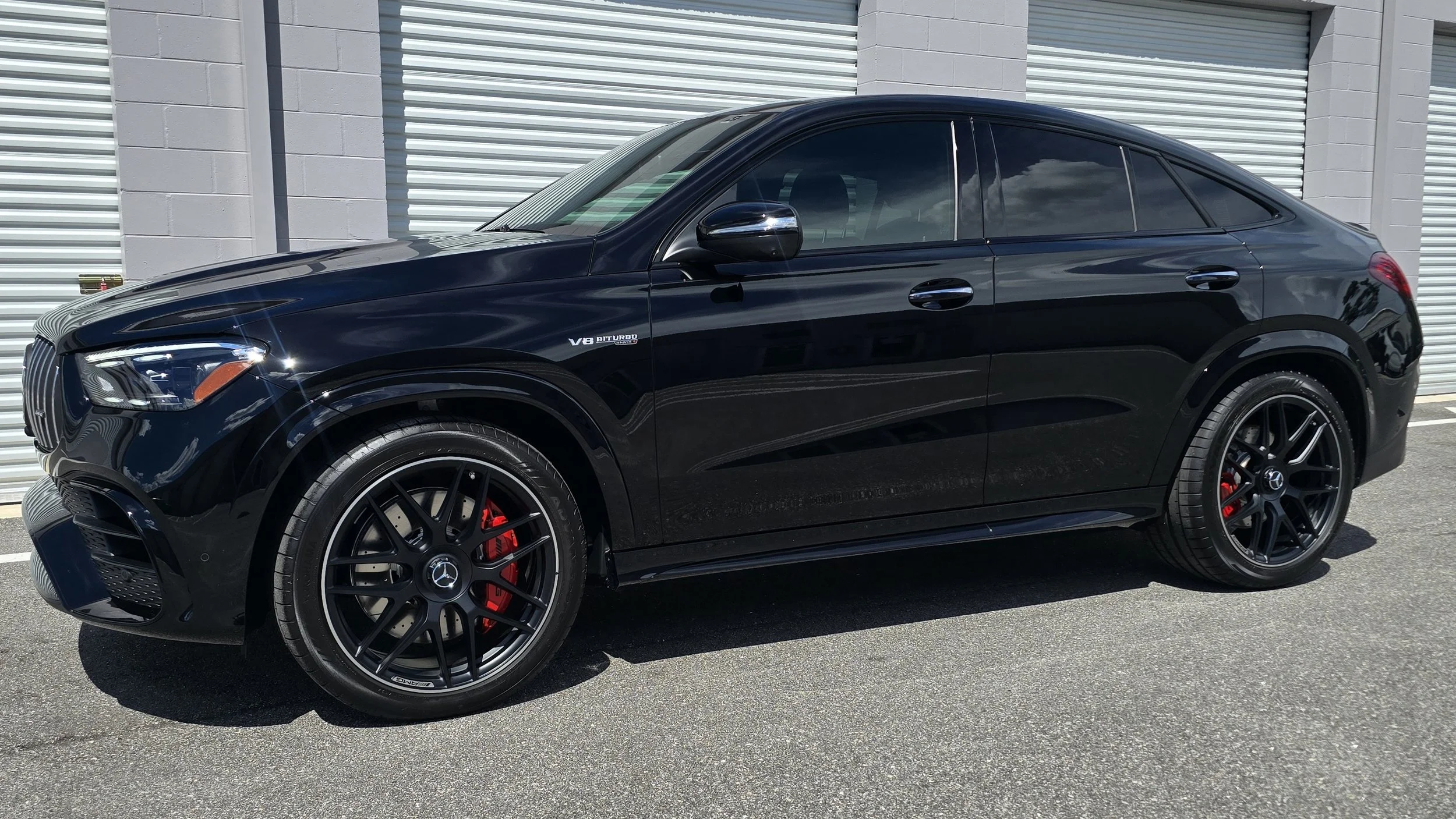 Completed miyagi signature elite package with self-healing coating on a black Mercedes GLE63 at Miyagi Motorworks in Largo, FL
