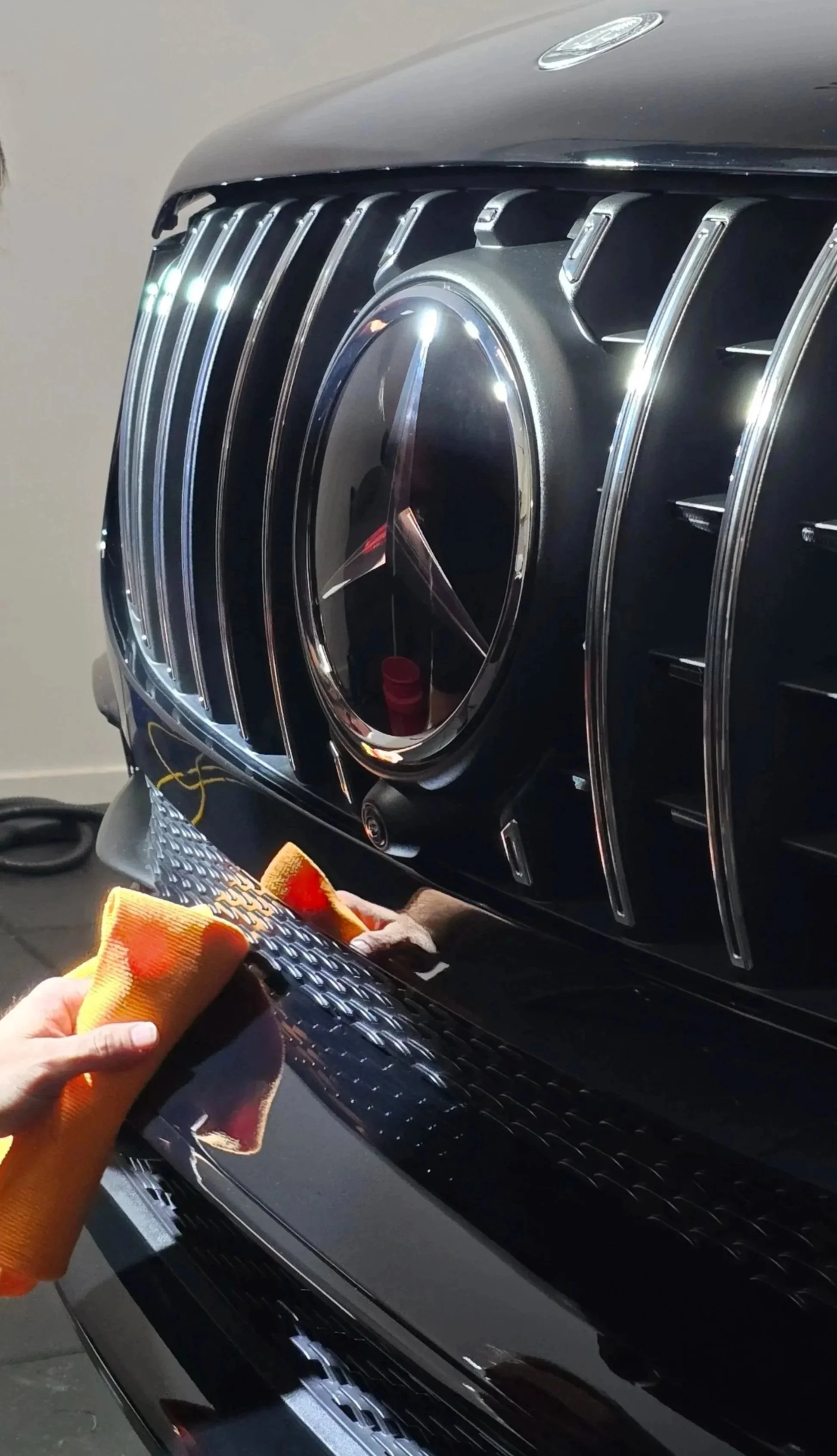 Black Mercedes-Benz E63 AMG getting 7-year premium ceramic coating application in Largo