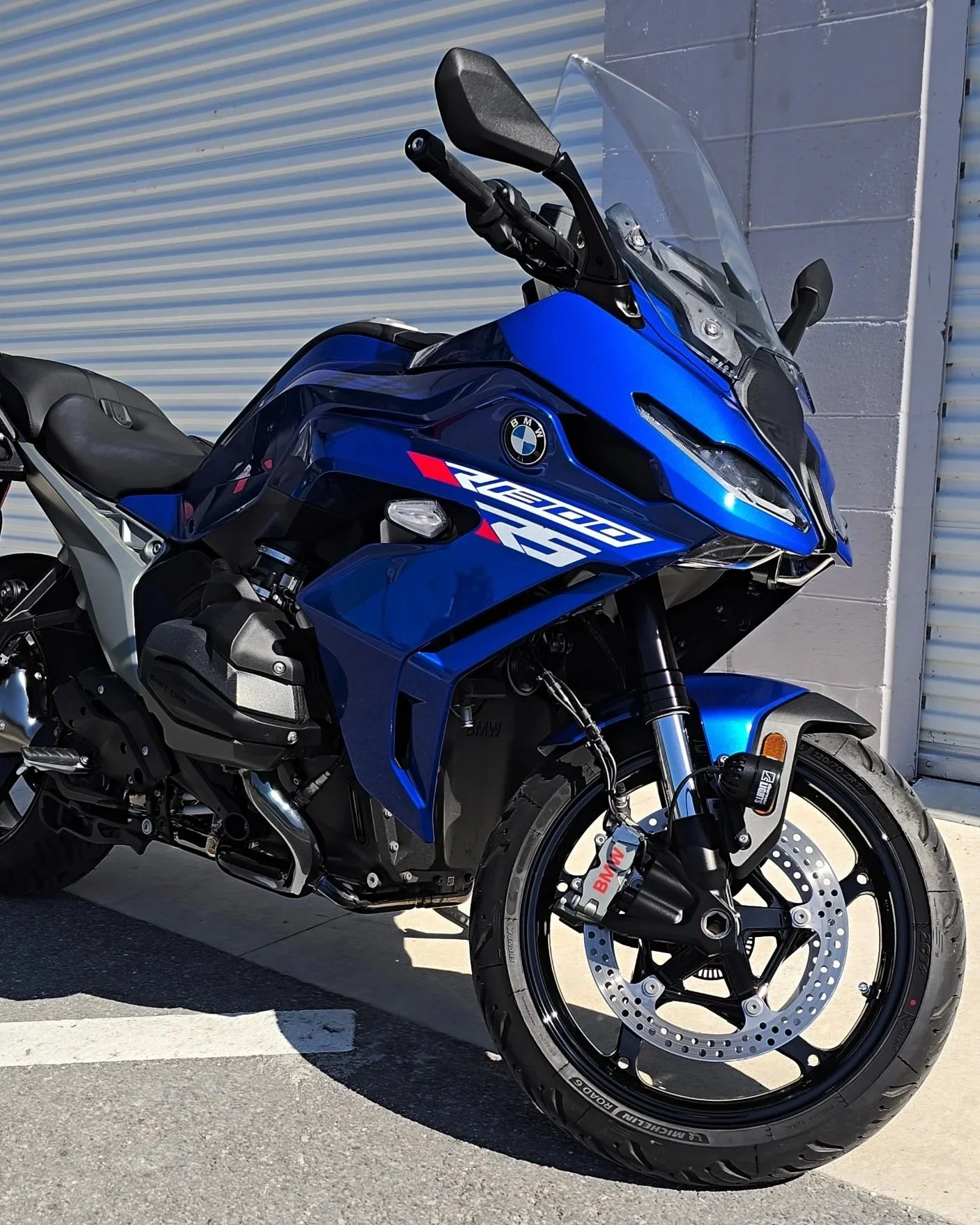 2027 BMW R1300RS blue motorcycle with 7-year ceramic coating