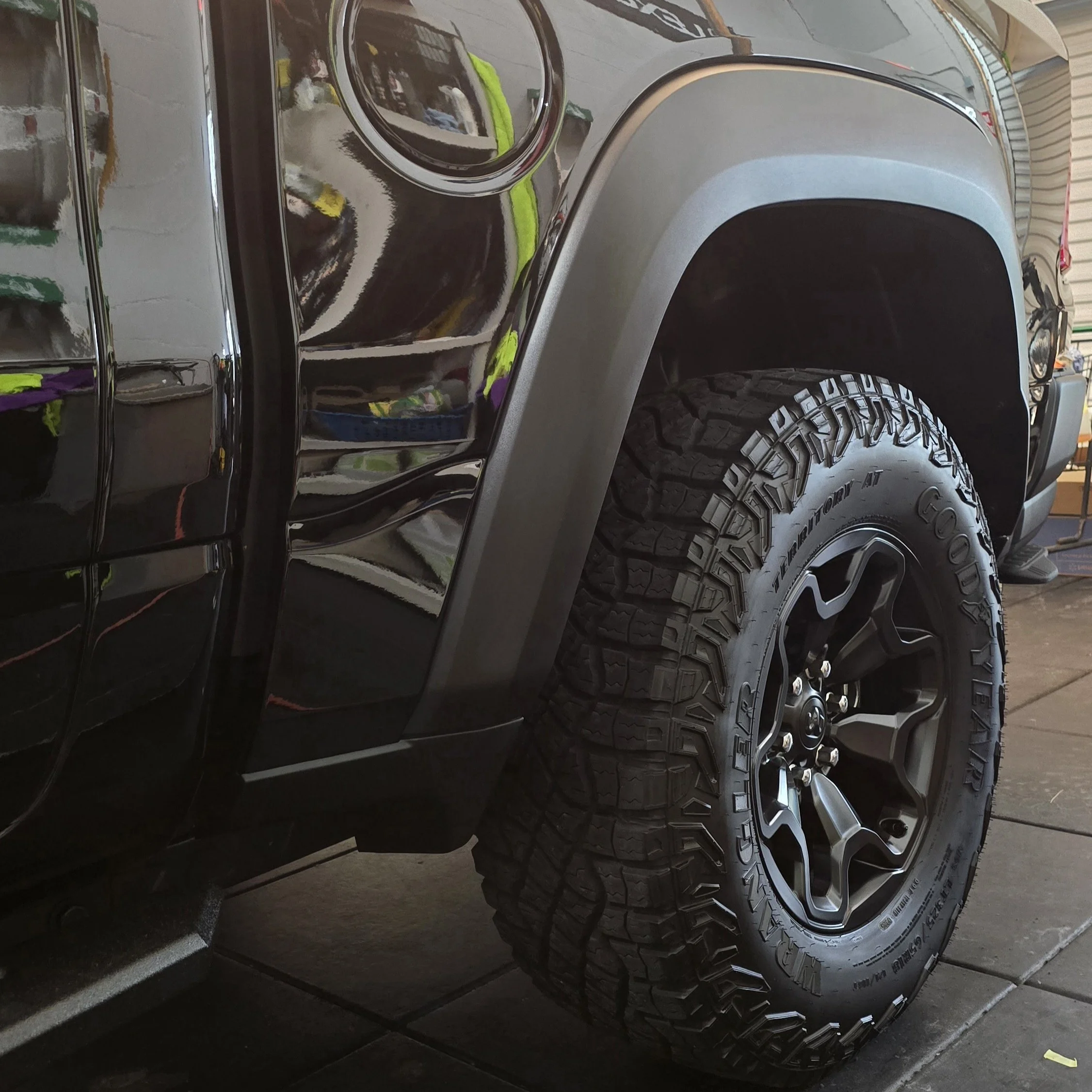 Black RAM RHO inside Miyagi Motorworks getting a 7-year ceramic coating 