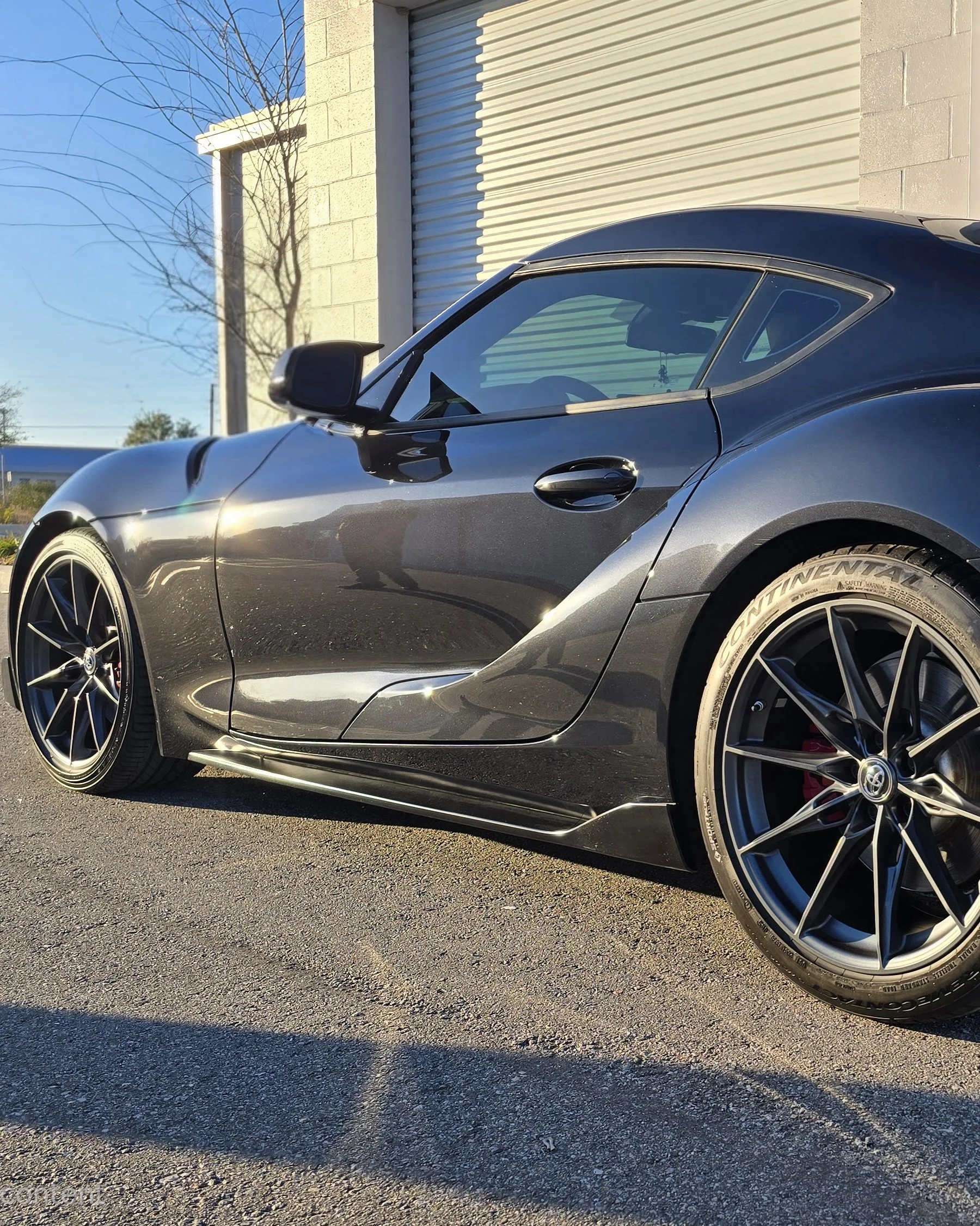 Toyota Supra paint refinement and ceramic coating with enhanced gloss protection