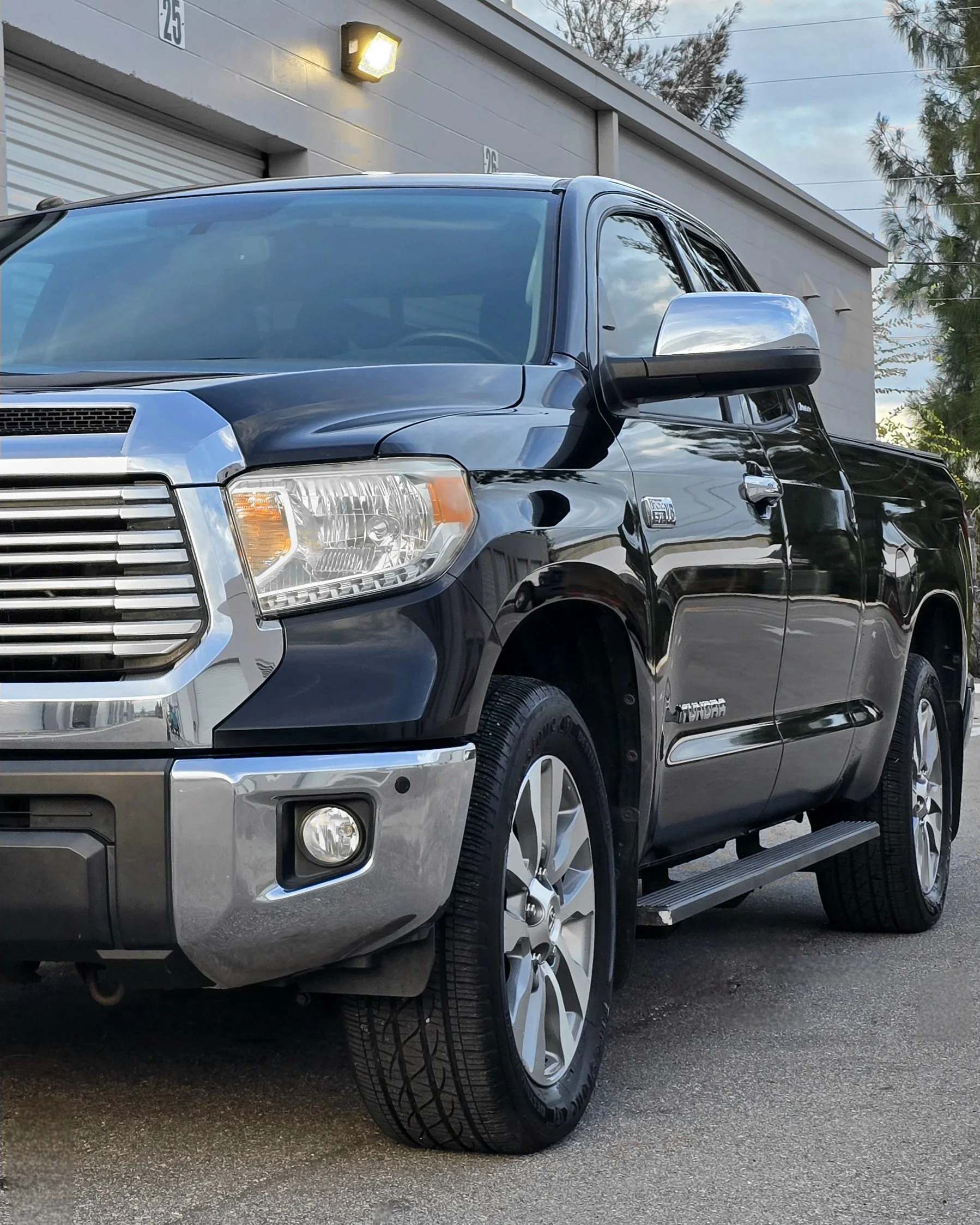 Black Toyota Tundra truck with self-healing ceramic coating at Miyagi Motorworks