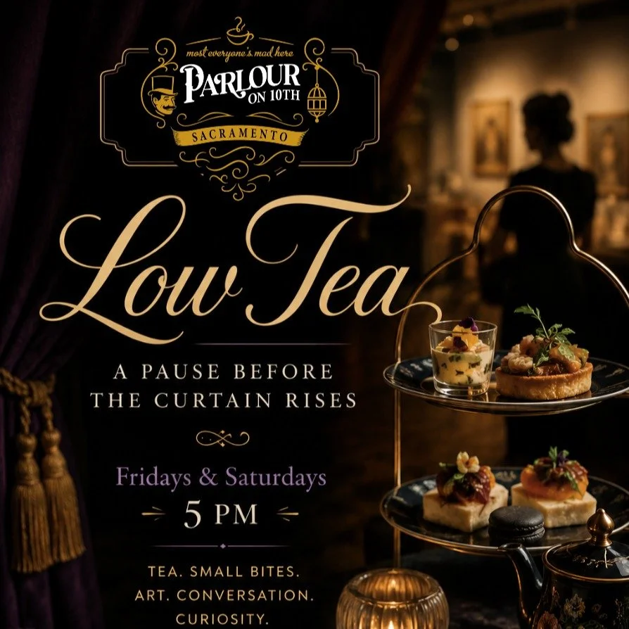 We are introducing a Low Tea to #sacramento. For our friends - yes, that's you - who want something a little different before they hit the theater. 5pm. Still sandwiches and baked goods. Just a little darker and more mysterious. Learn more about #Low