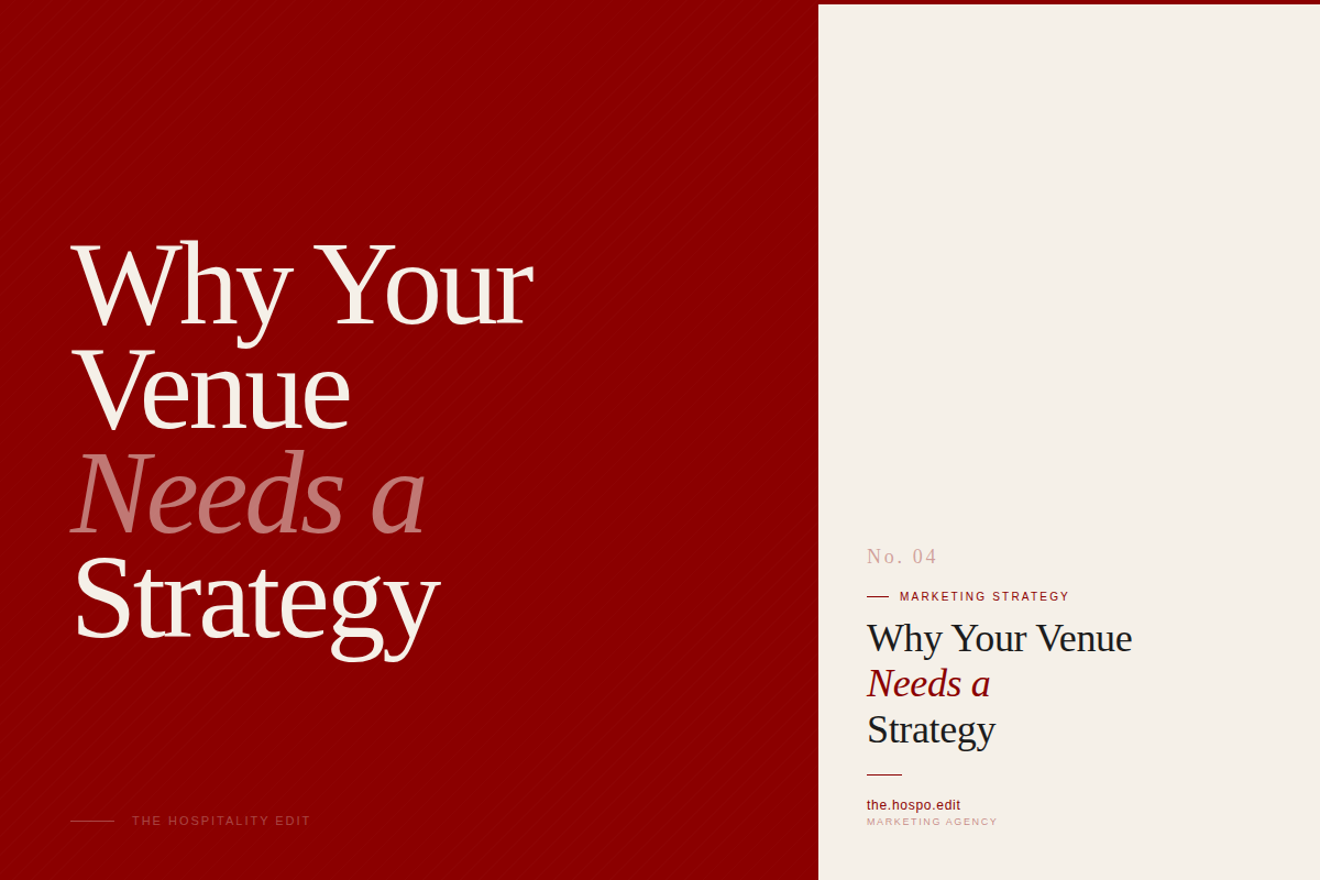 Why Your Venue Needs a Marketing Strategy — Not Just an Instagram Account