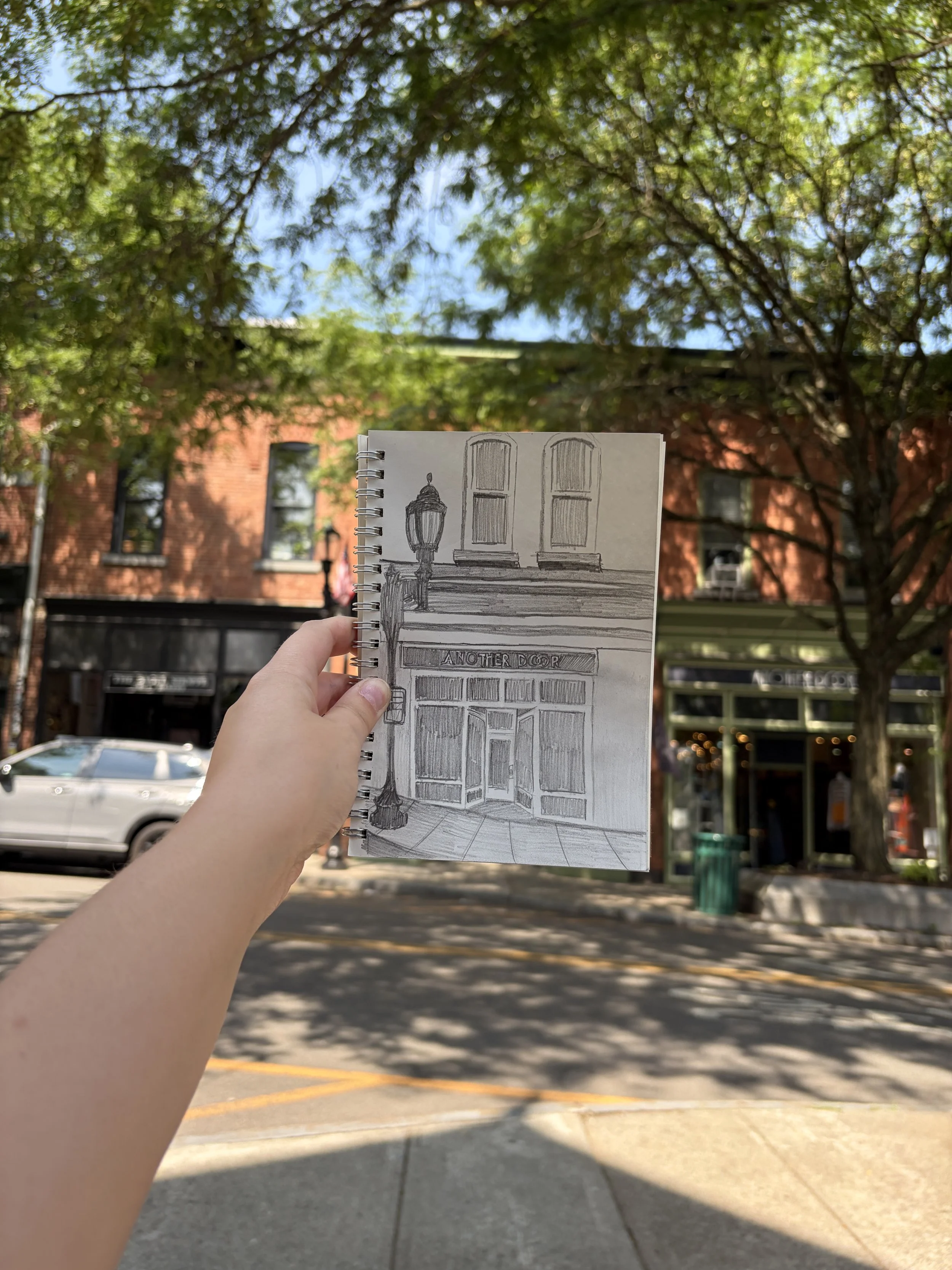 Photo of sketch of building in Beacon