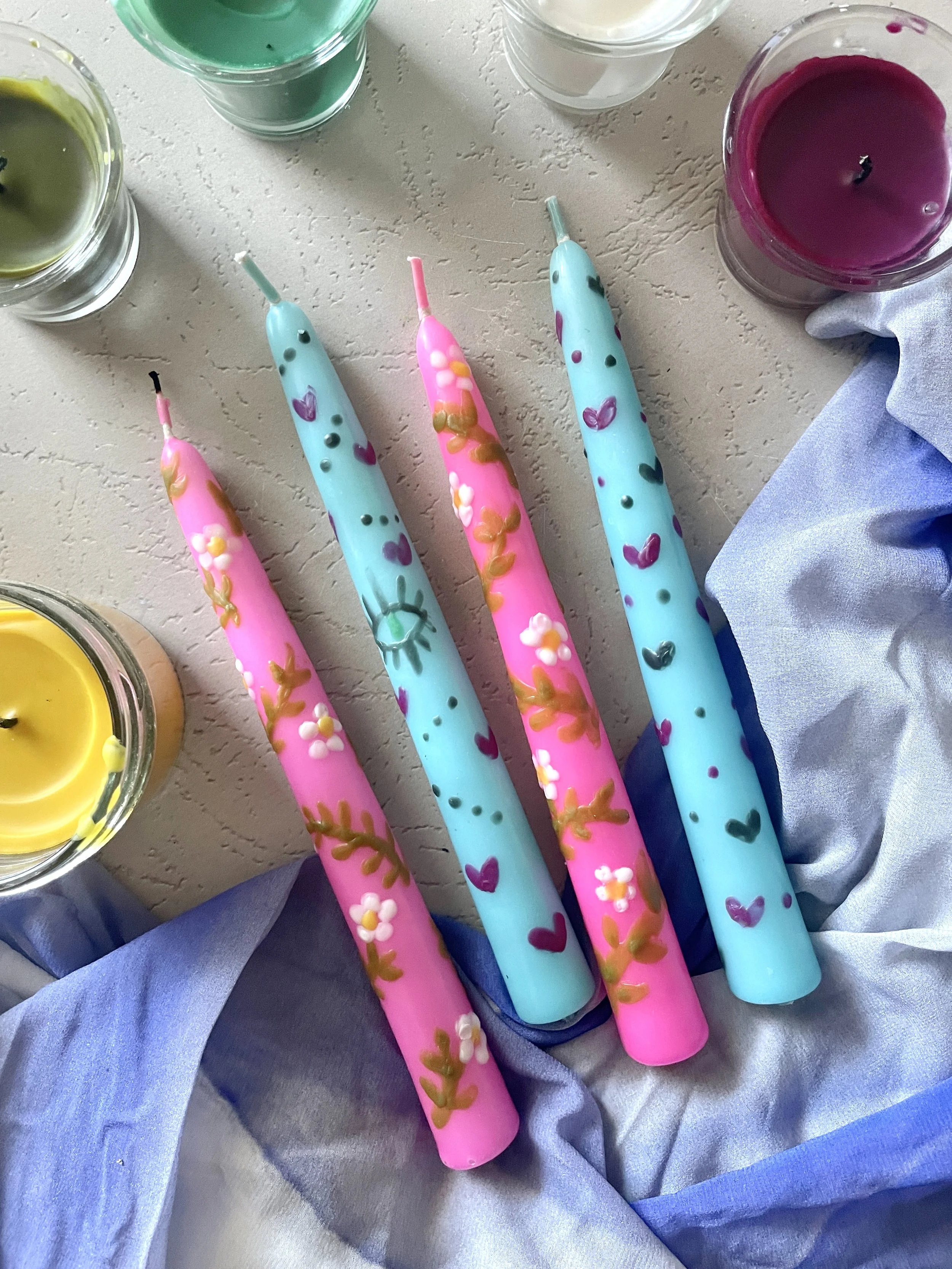 That Creative Space - Image of Painted Candles