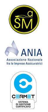 Loghi di tre organizzazioni: aSM con logo giallo e nero, ANIA con logo blu e testo, CERMIT con logo blu e testo.