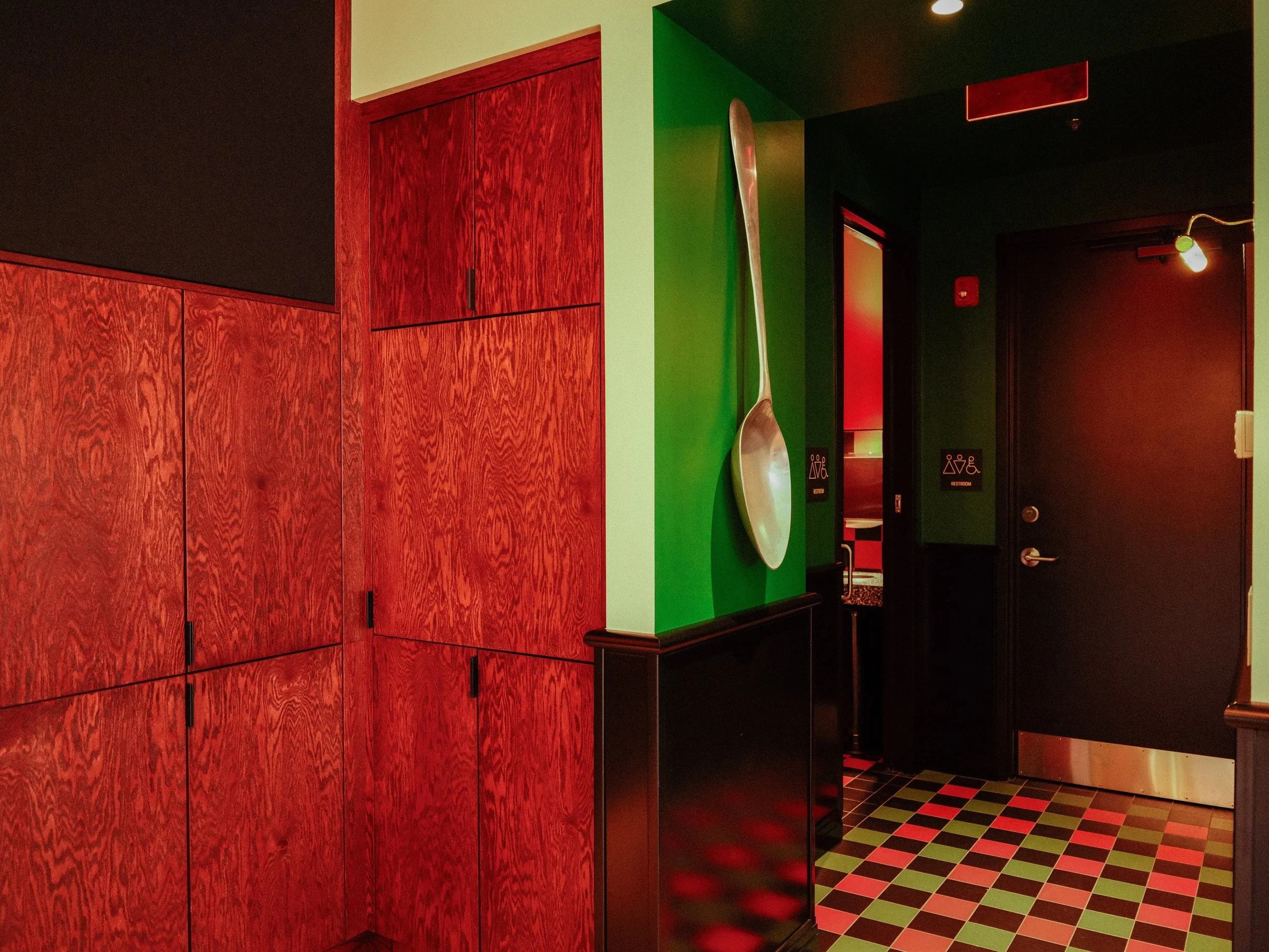 Stylish interior of a restaurant near Broadway in Nashville