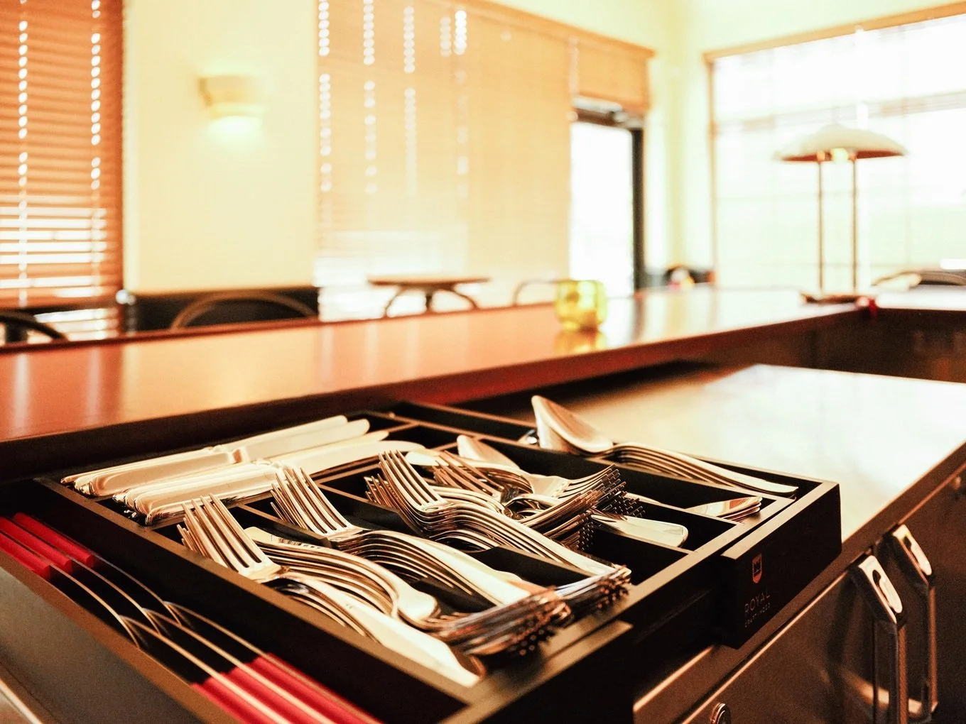 Restaurant service setup near downtown Nashville for guests