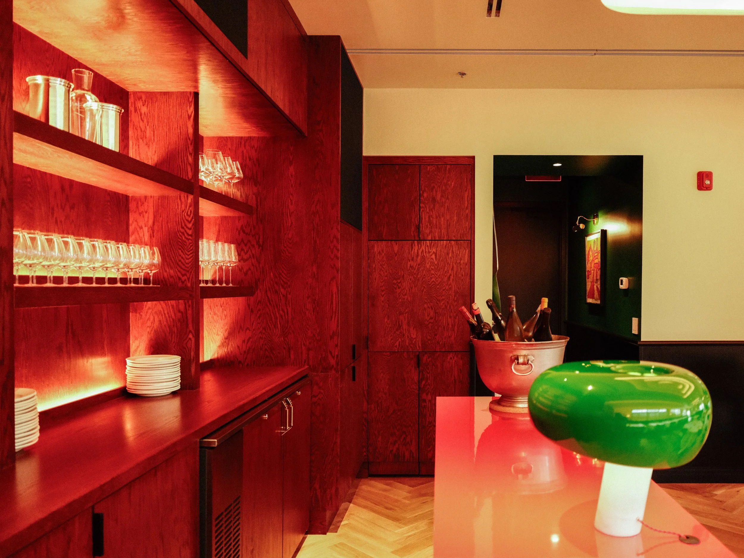 Cocktail bar at a Nashville restaurant perfect for birthday celebrations