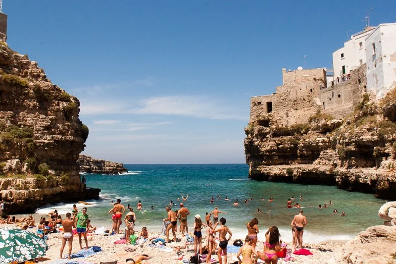 The beach at Polignano a Mare