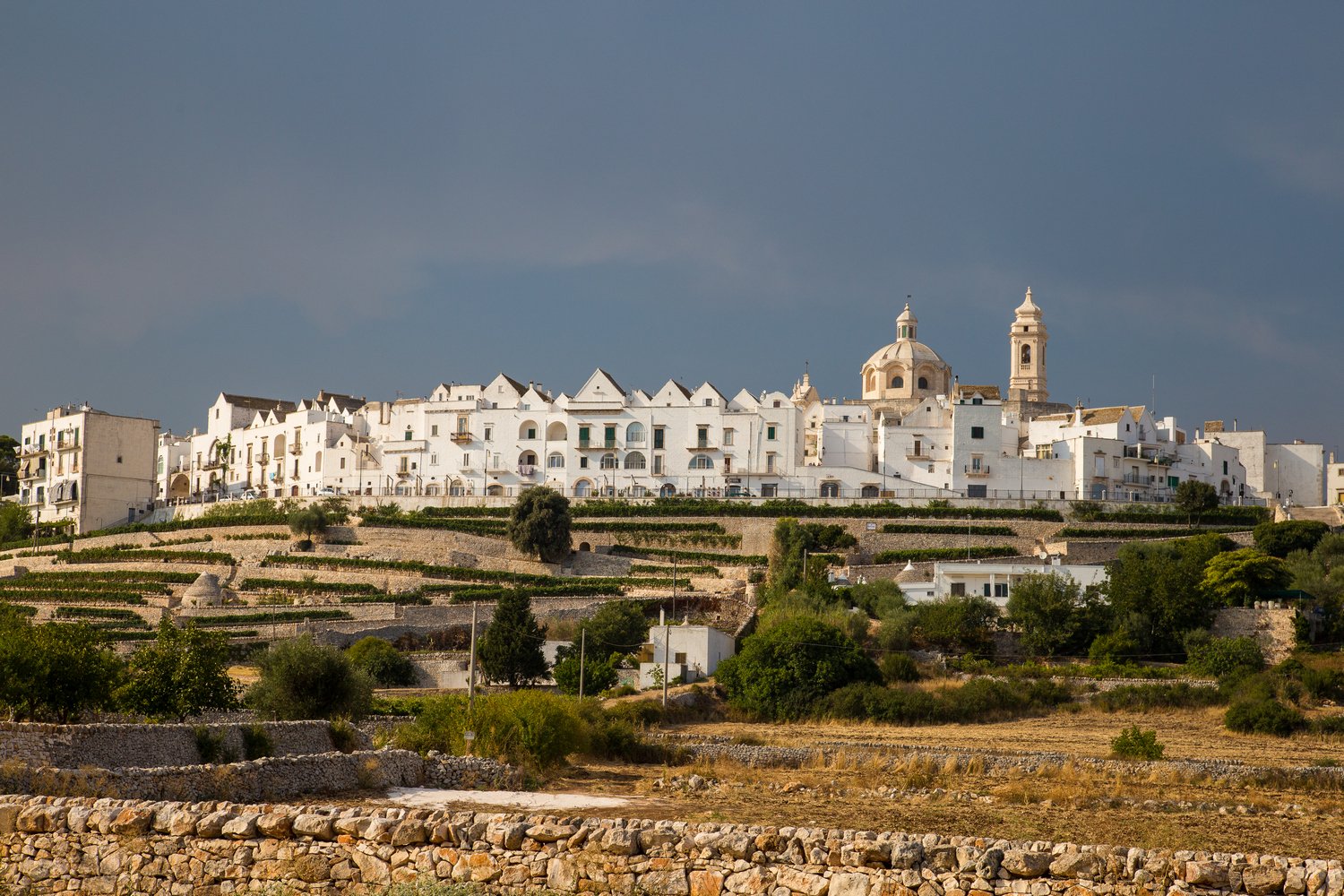 Circular whitewashed old town of Locorotondo