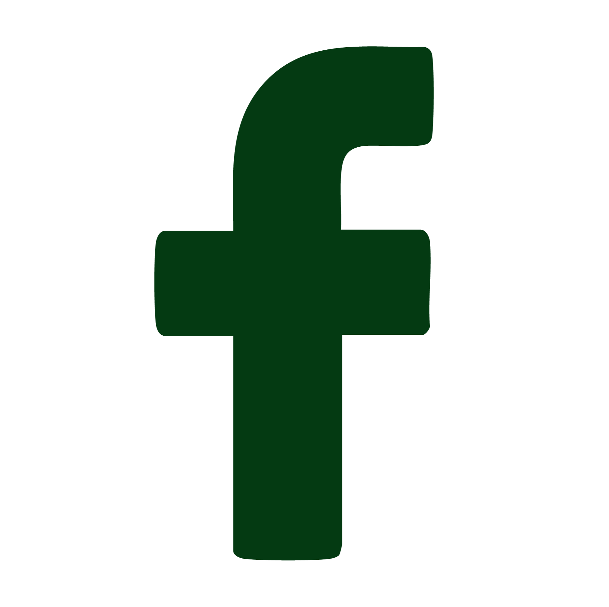 Green Facebook logo on a black background.