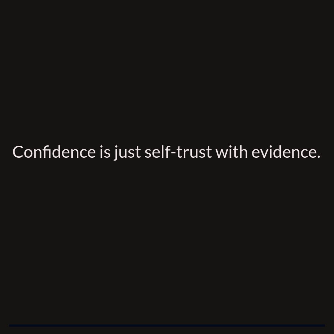 Confidence Is Just Self-Trust With Receipts