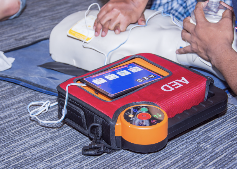 Picture of an AED Trainer used by Ready Set Rescue Training for Manufacturer Training