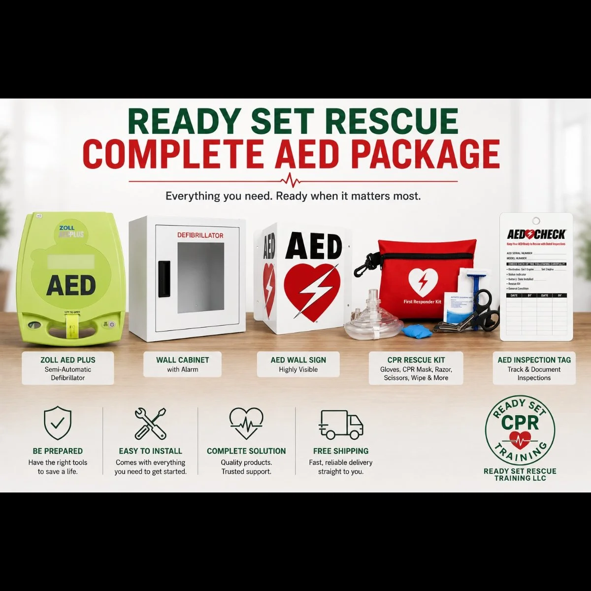 Ready Set Rescue Complete AED Package (ZOLL)