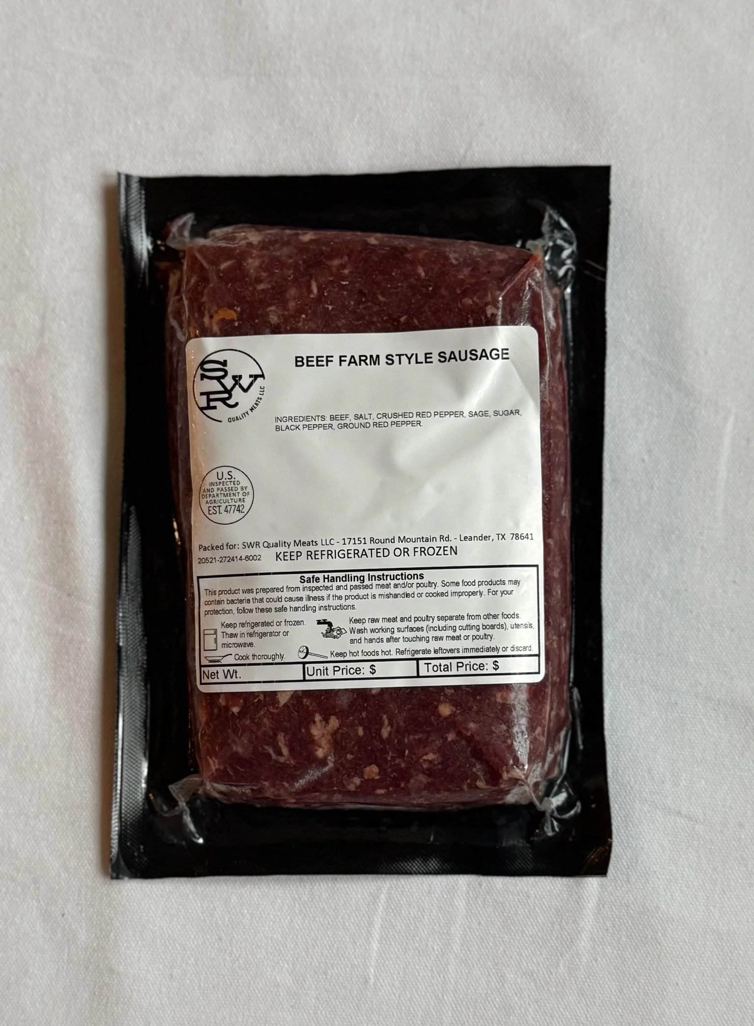 Beef Breakfast Sausages - Farm Style