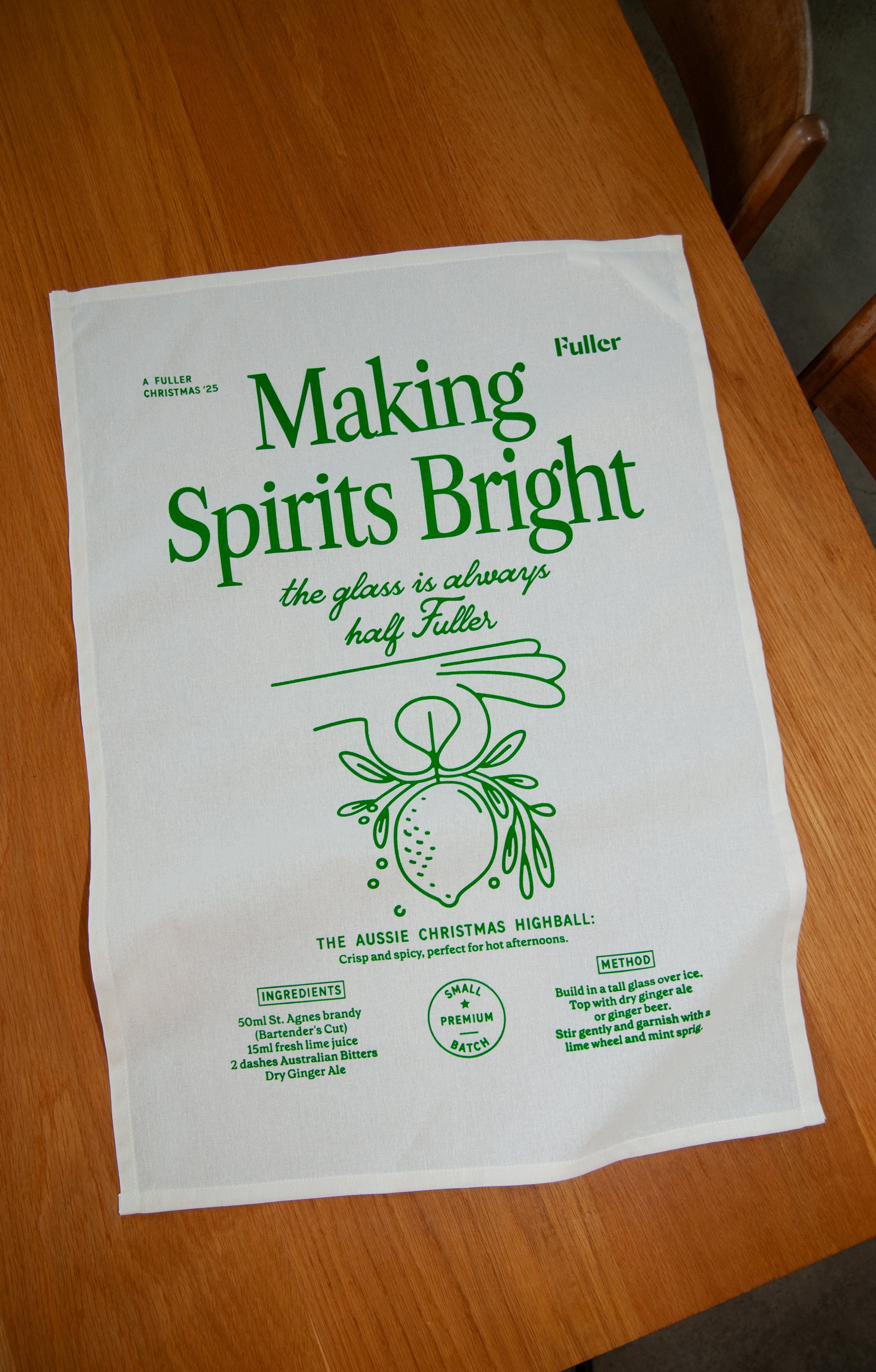 Fuller custom printed tea towels
