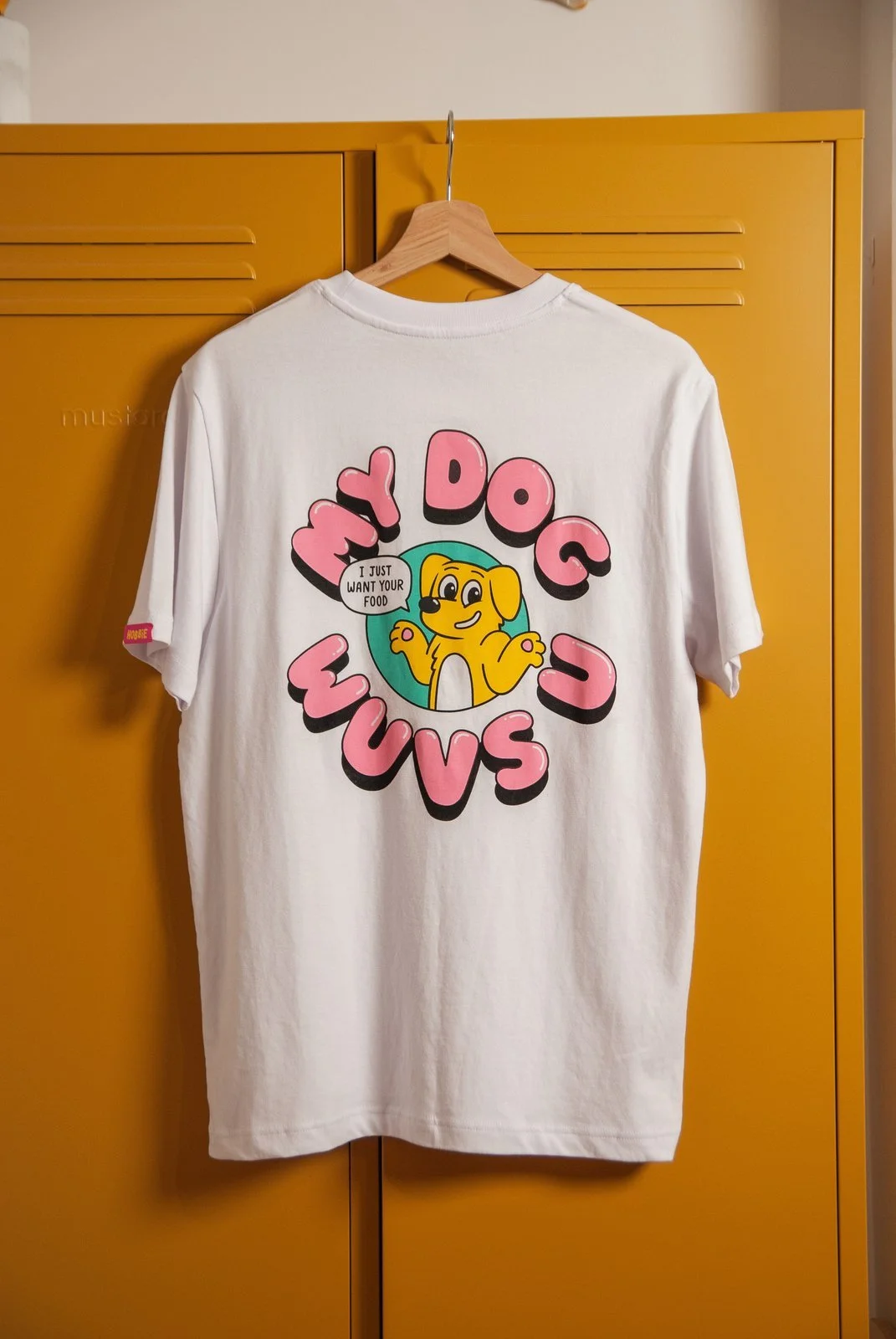 My Dog Wuvs U 4 colour screen printed t-shirt by Hobbie