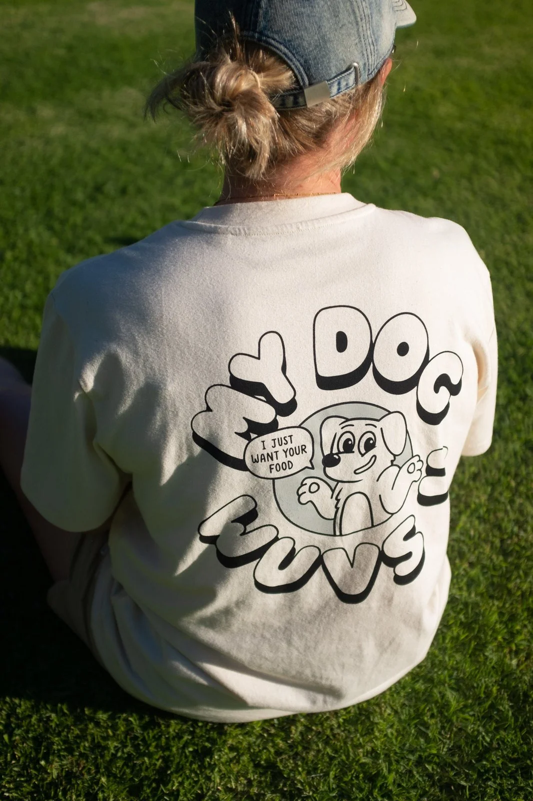 My Dog Wuvs U 2 colour screen printed t-shirt by Hobbie