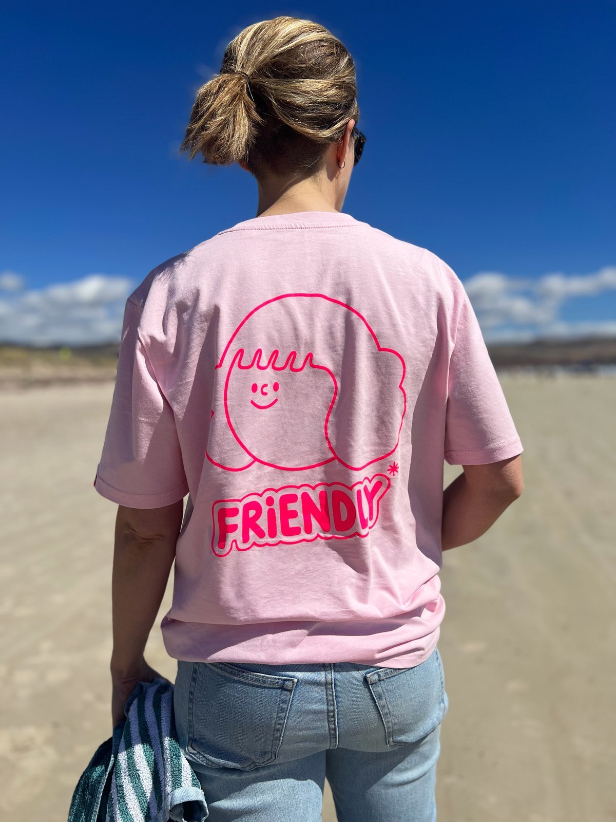 Conditions Apply Pink & Hot Pink screen printed t-shirt by Hobbie
