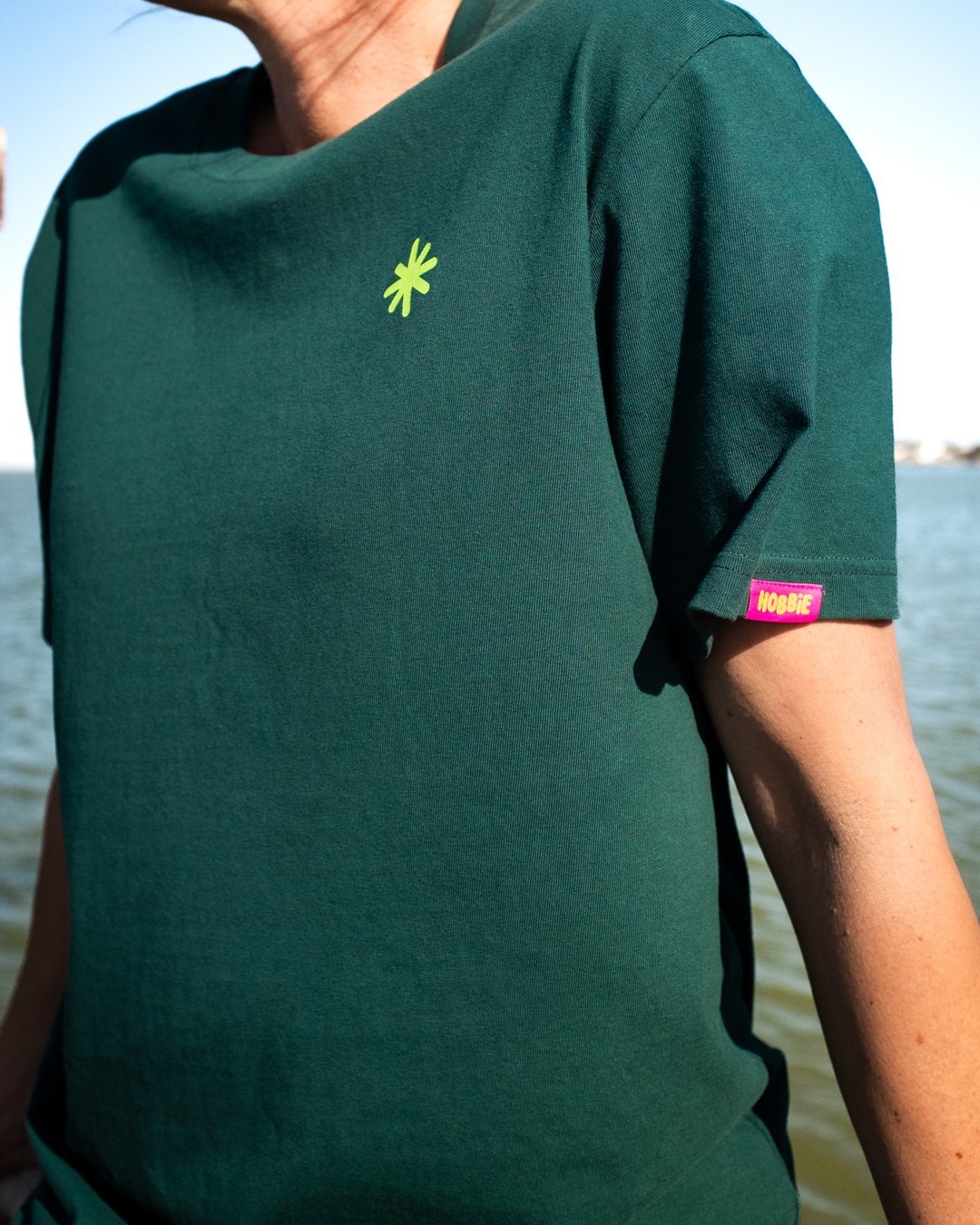 Conditions Apply Green & Lime screen printed t-shirt by Hobbie