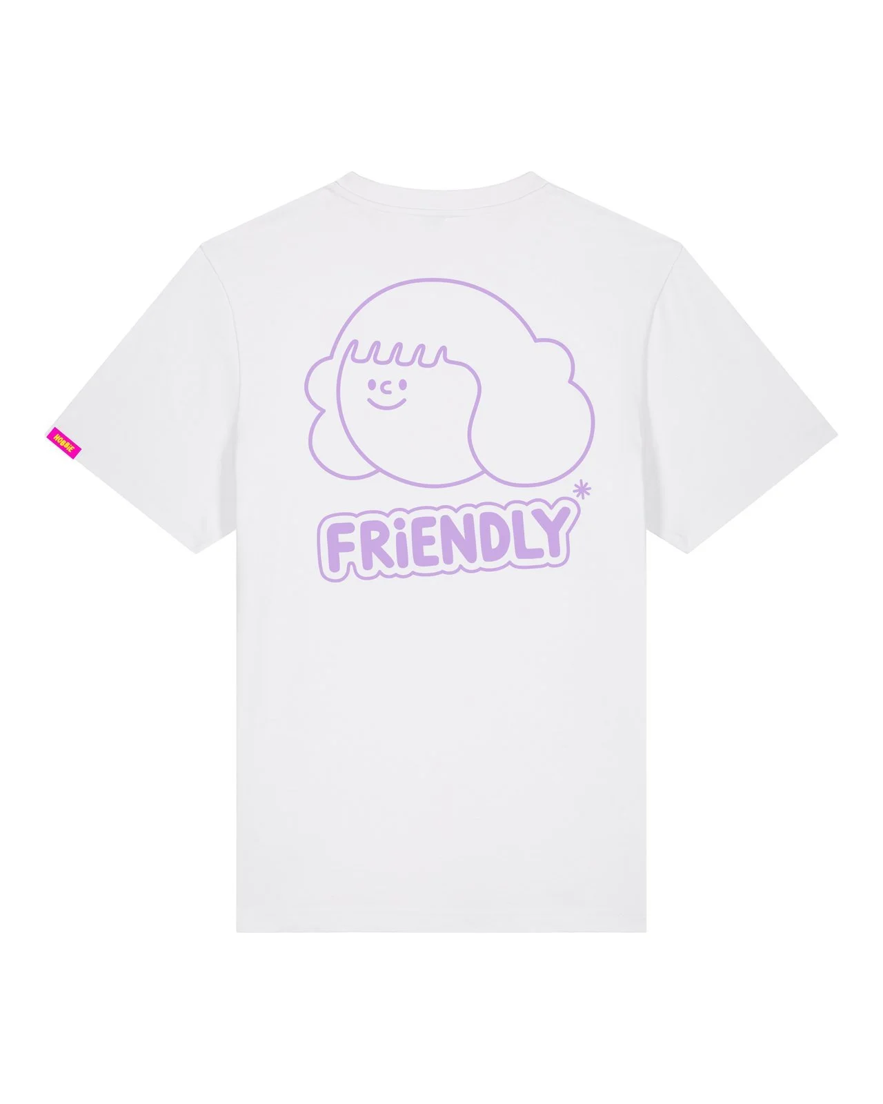 Conditions Apply White & Lavender screen printed t-shirt by Hobbie