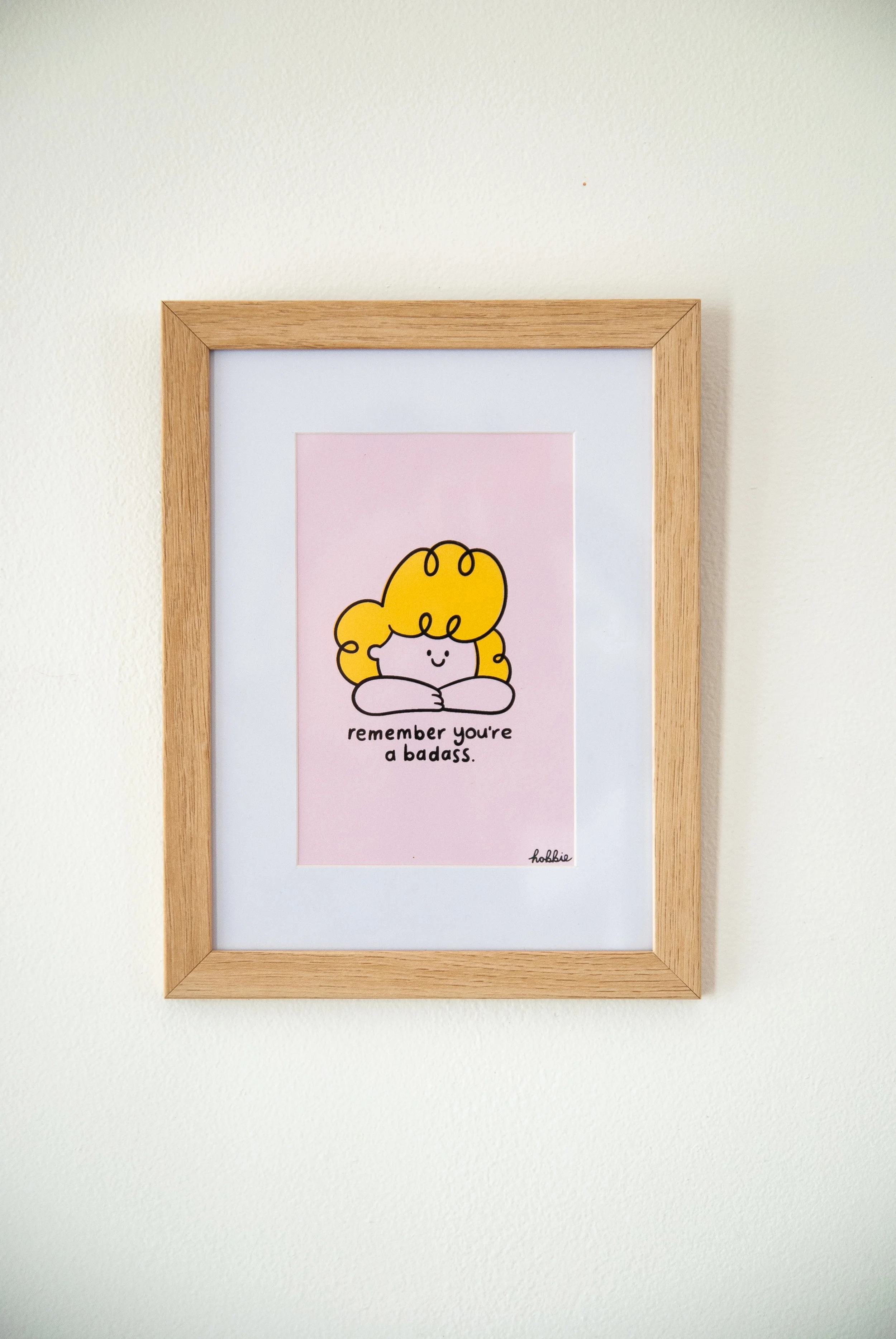 'Badass' mini screen print