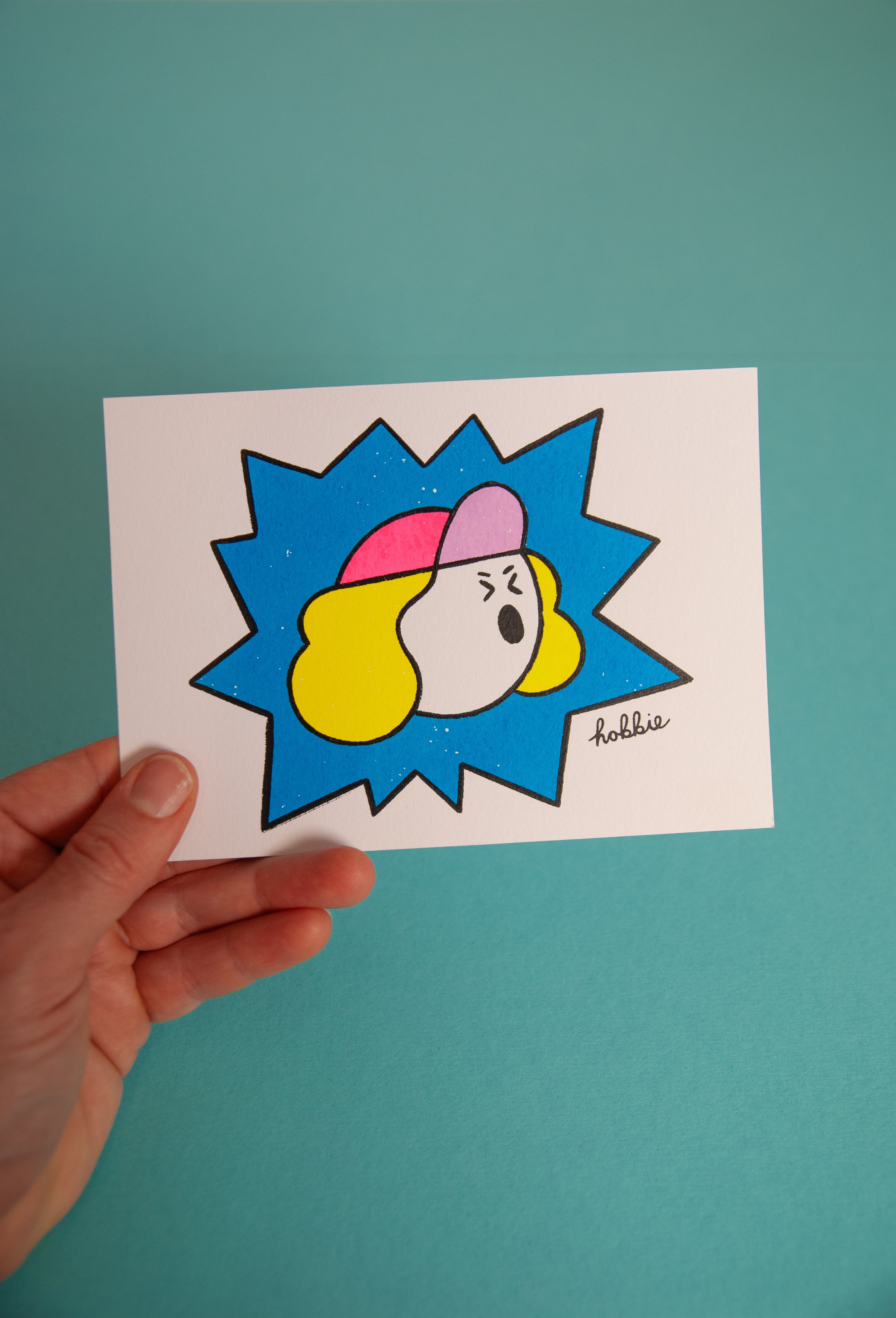 'Decaffeinated Betty' mini screen print