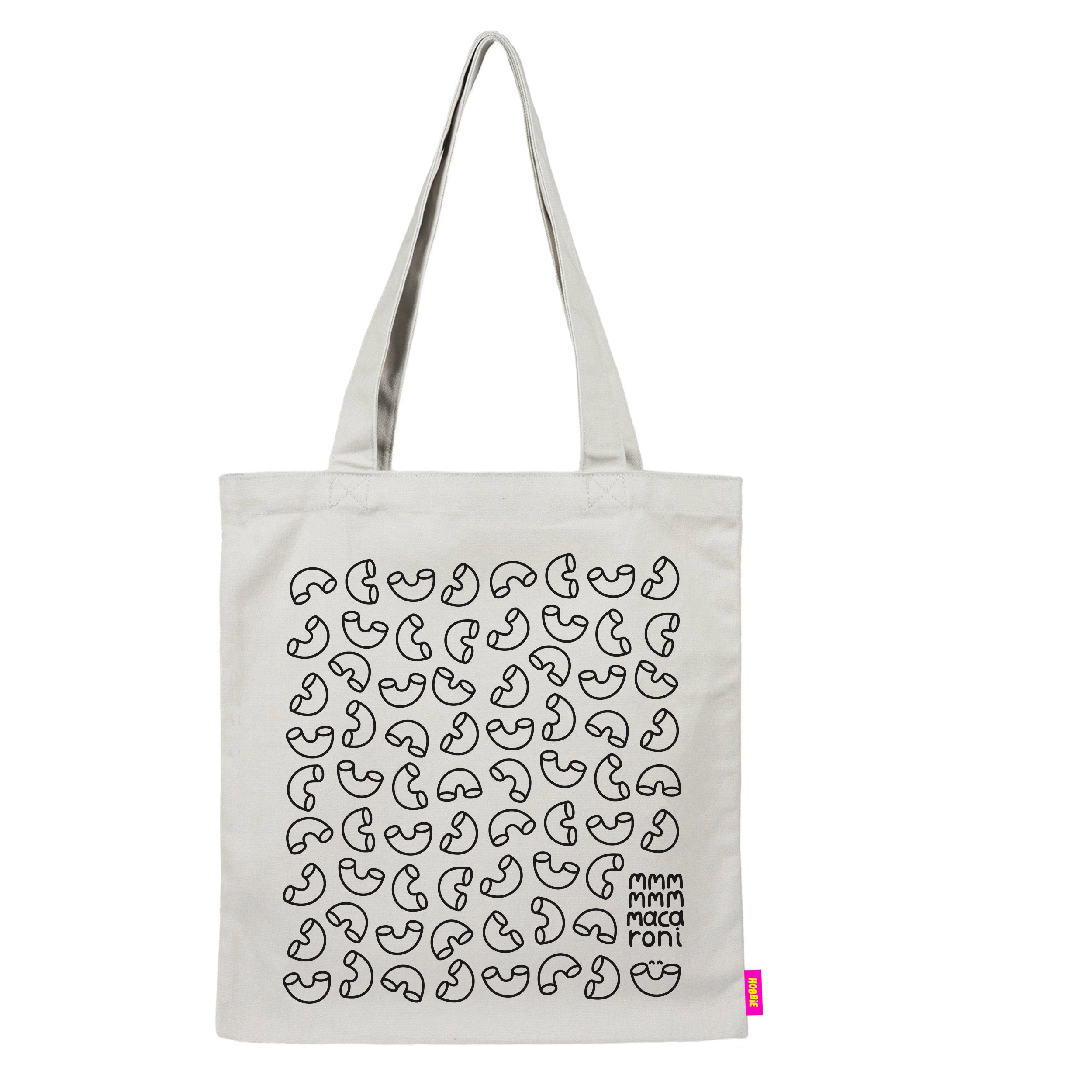 Macaroni Tote Bag / Grey + Black