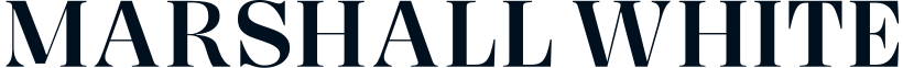 Text reading 'MARSHALL WHITE' in dark blue on a white background.