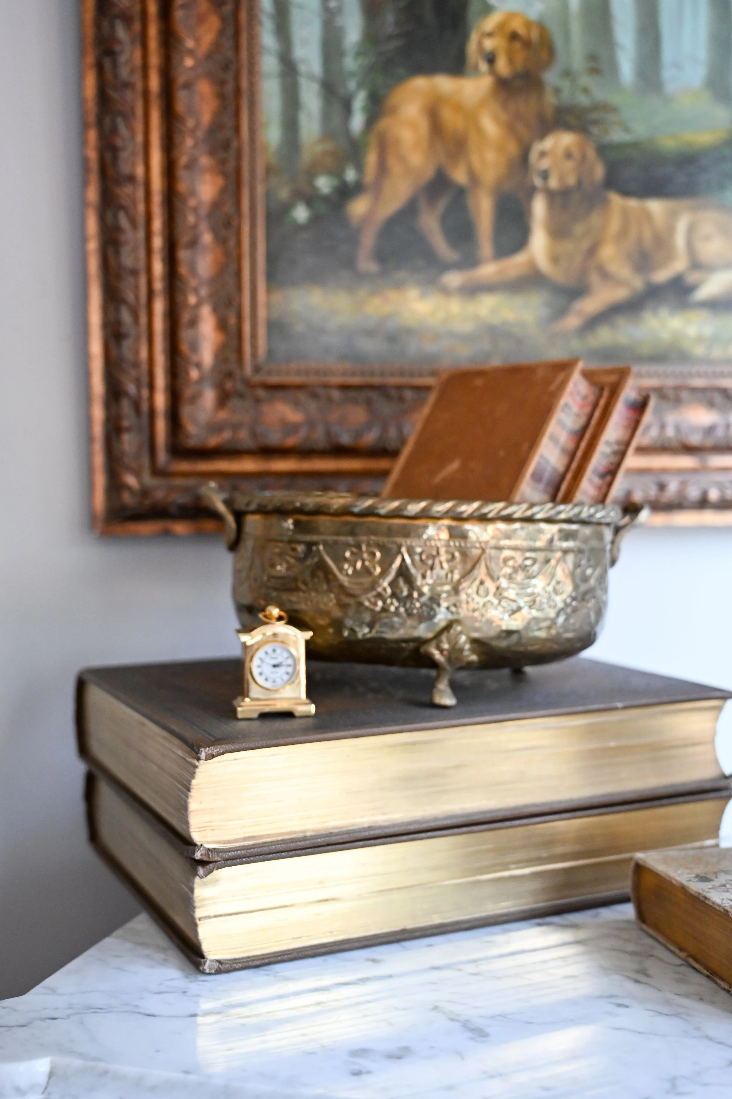 Vintage Bow Brass Jardiniere