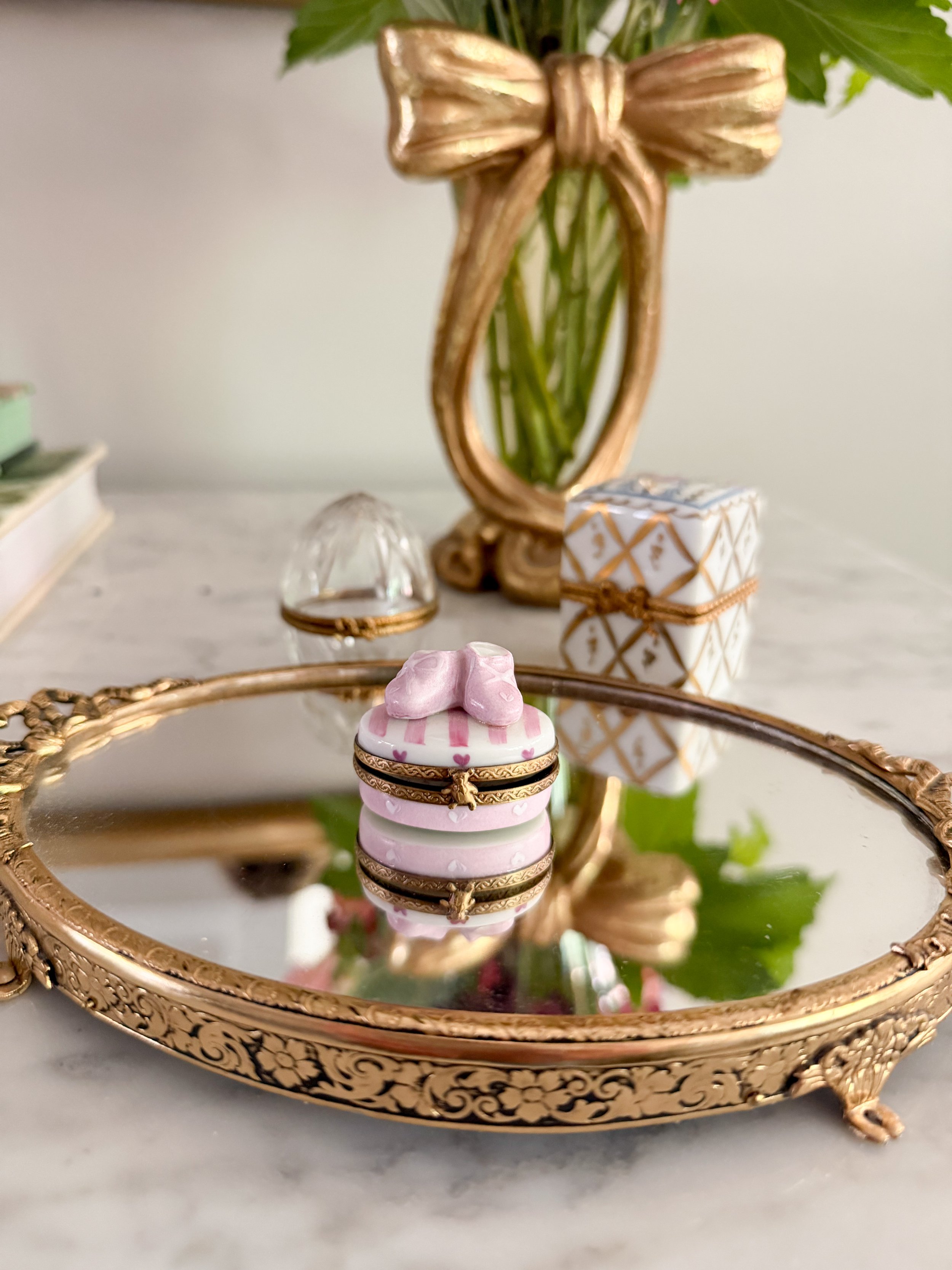 It's a Girl! Limoges Trinket Box