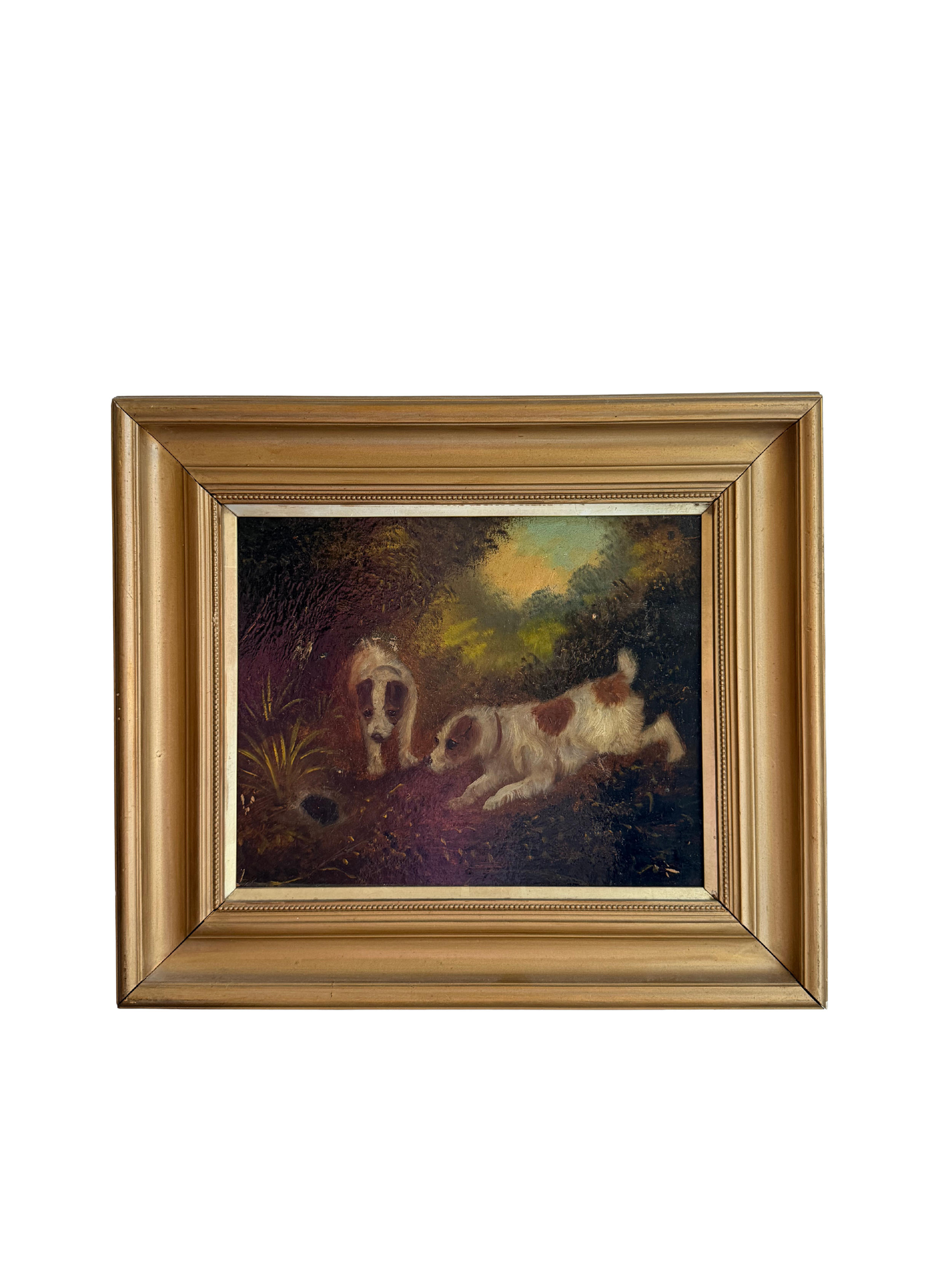 Two Spaniels in Landscape Painting