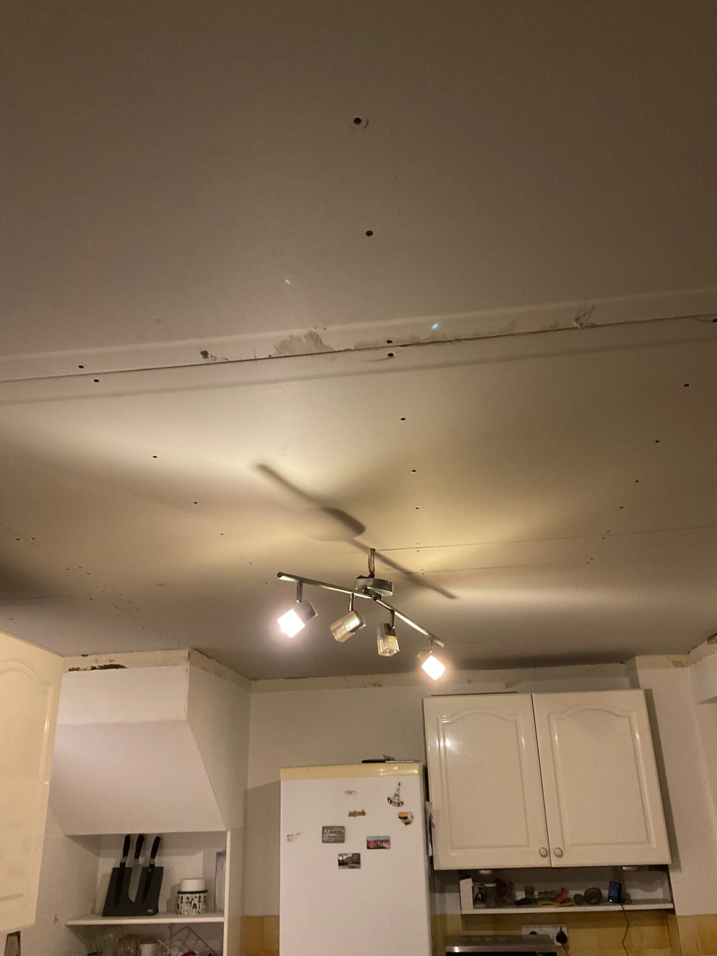 Plasterboarding ceiling and then plastering and drylining, gyprock, Plasterboarding and Drylining.