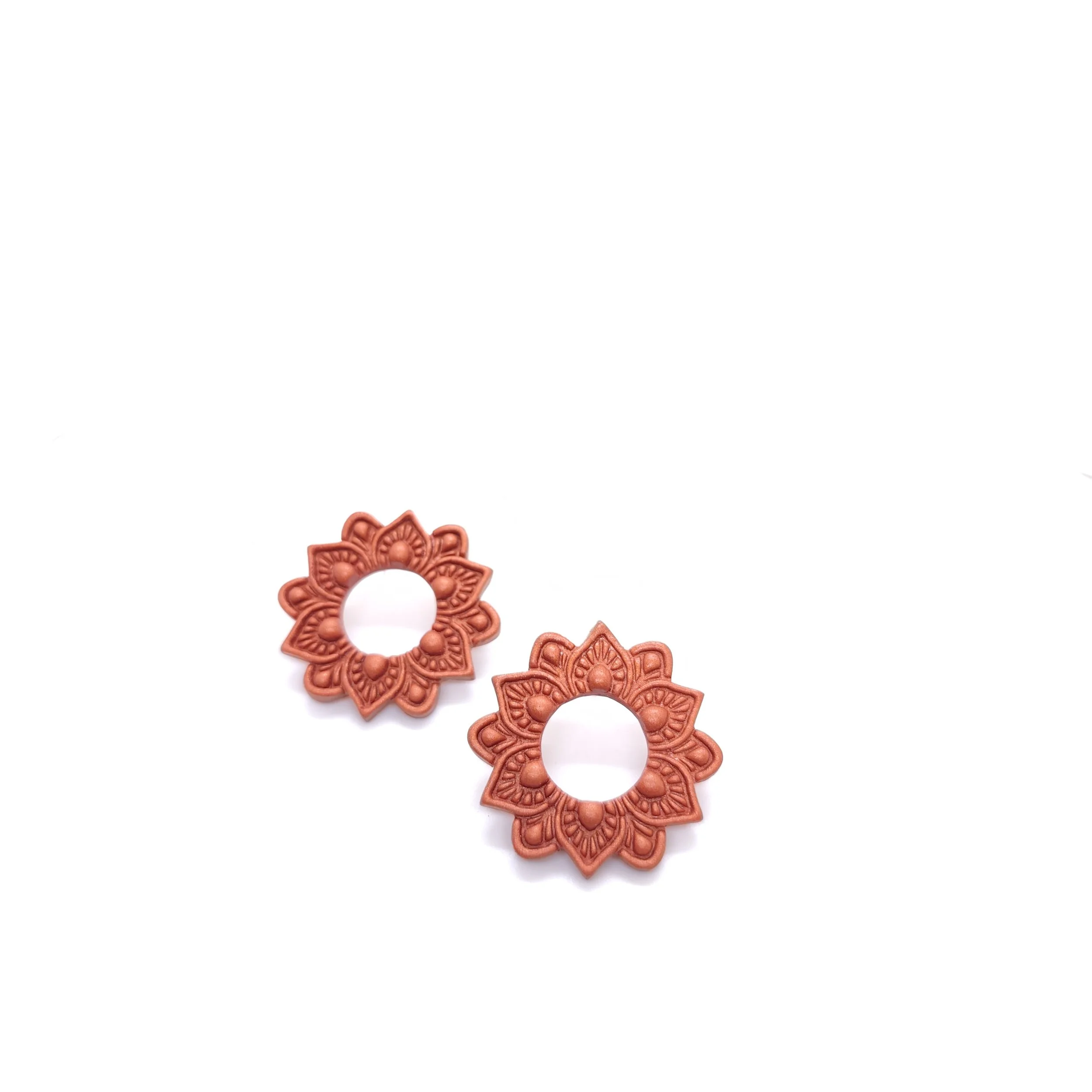 Mandala Terracotta  Σκουλαρίκια