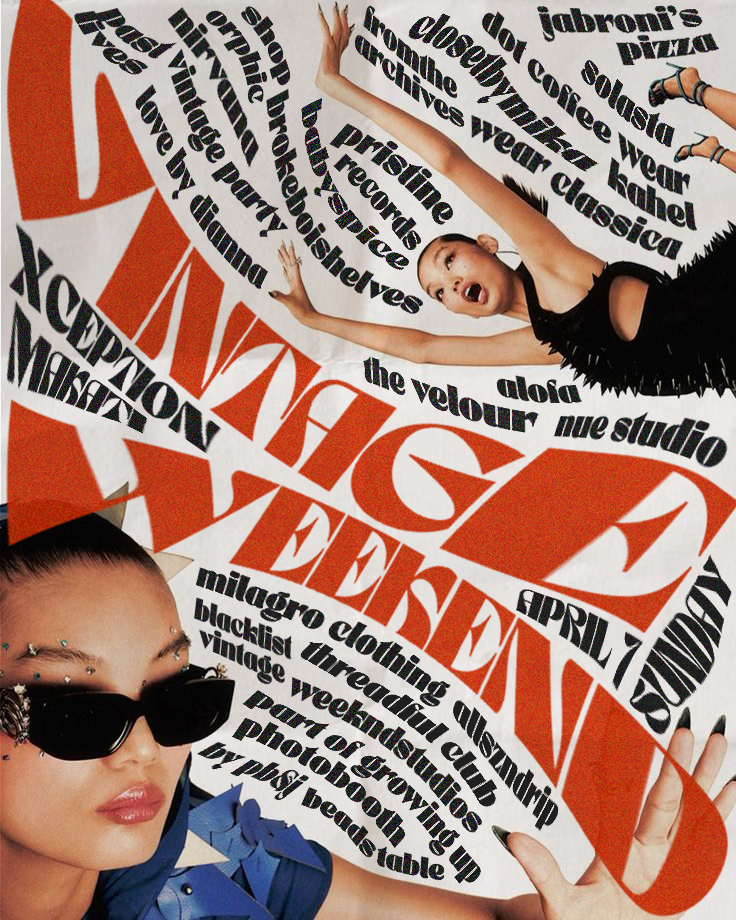 Fashion magazine cover featuring a woman wearing sunglasses and bold fashion accessories, with text highlighting fashion and beauty themes. The cover has a modern, edgy design with black, white, and orange colors.