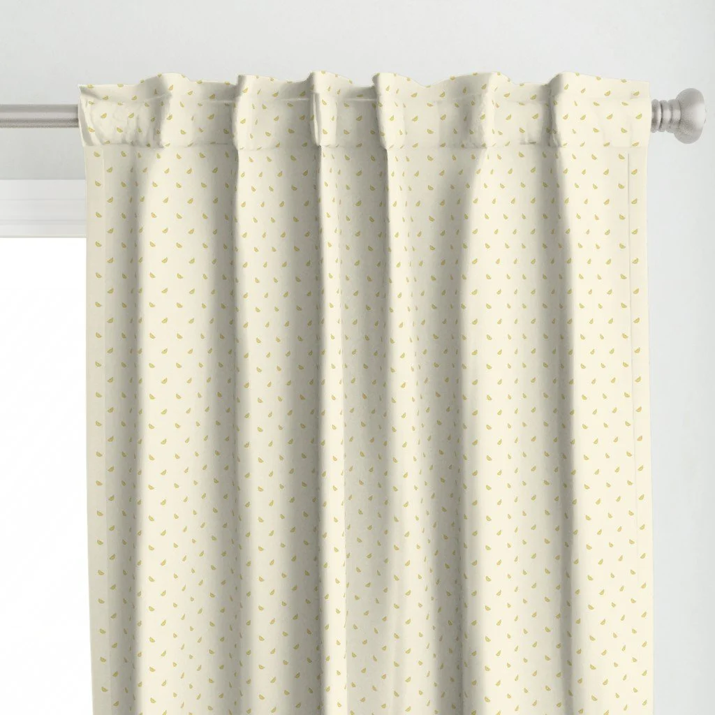 Curtain in Citrus Kiss Lemon Wedge Pattern - Bright Kitchen Fabric.jpg