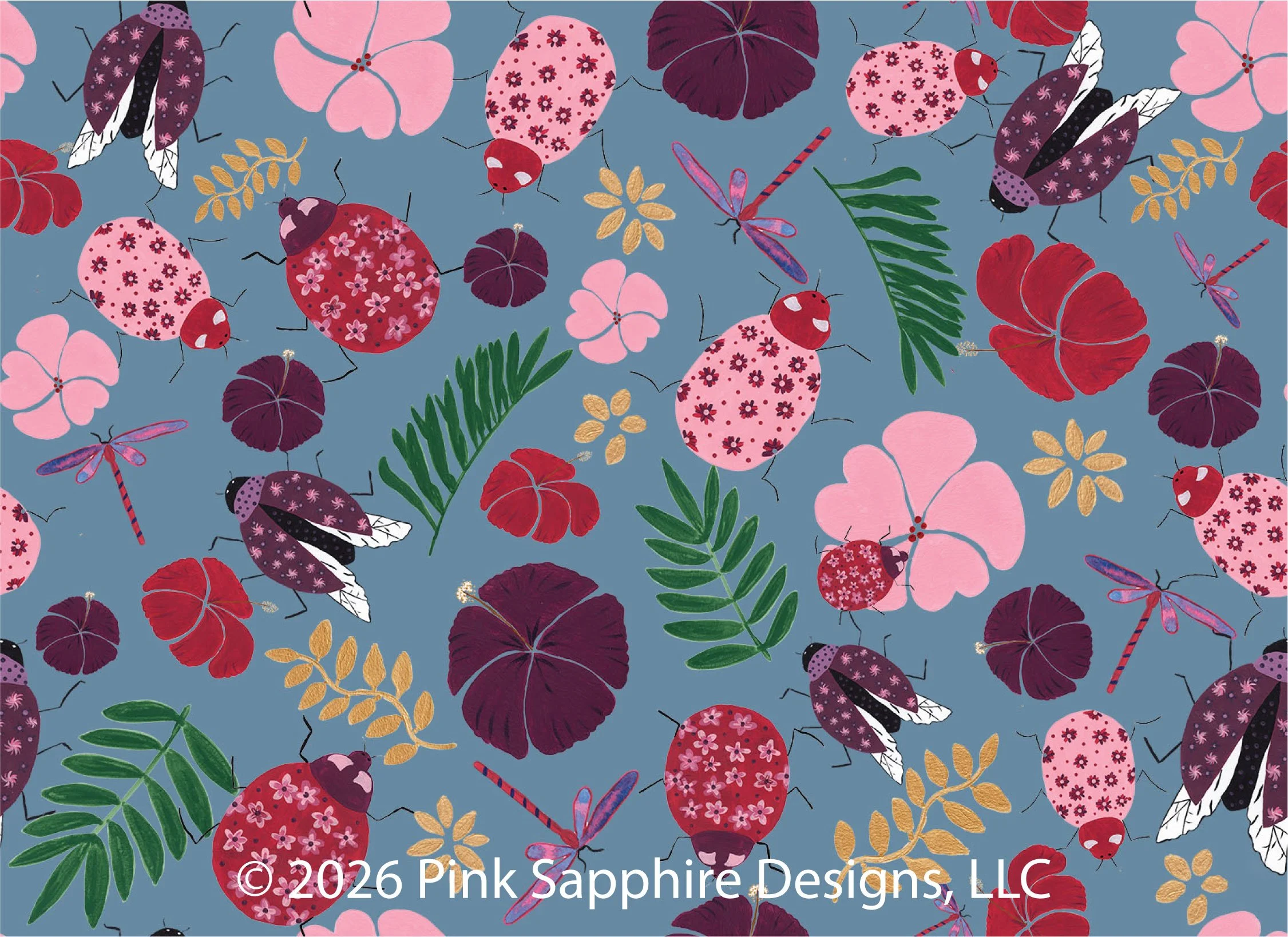 Garden Gala - Dusty Blue