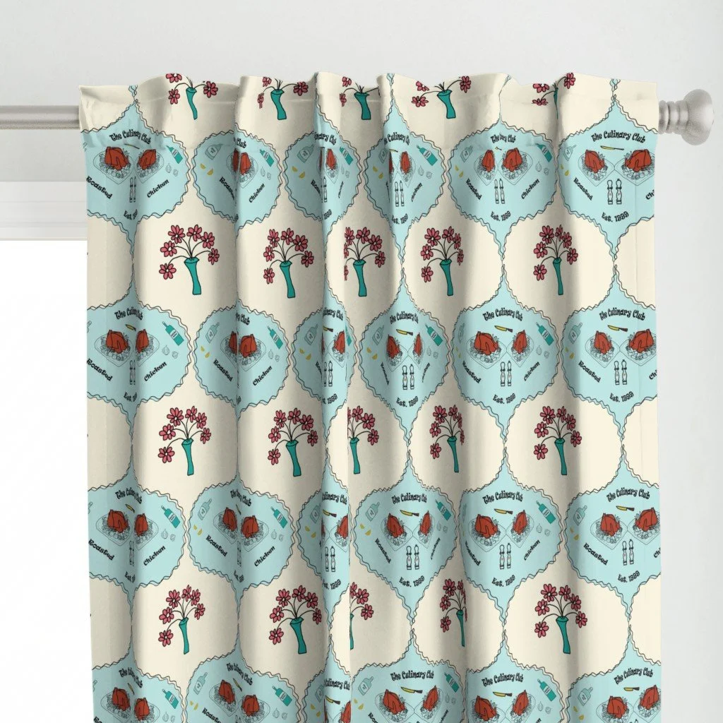 Curtain in MCM Roasted Chicken & Flower Ogee Pattern (Ivory).jpg