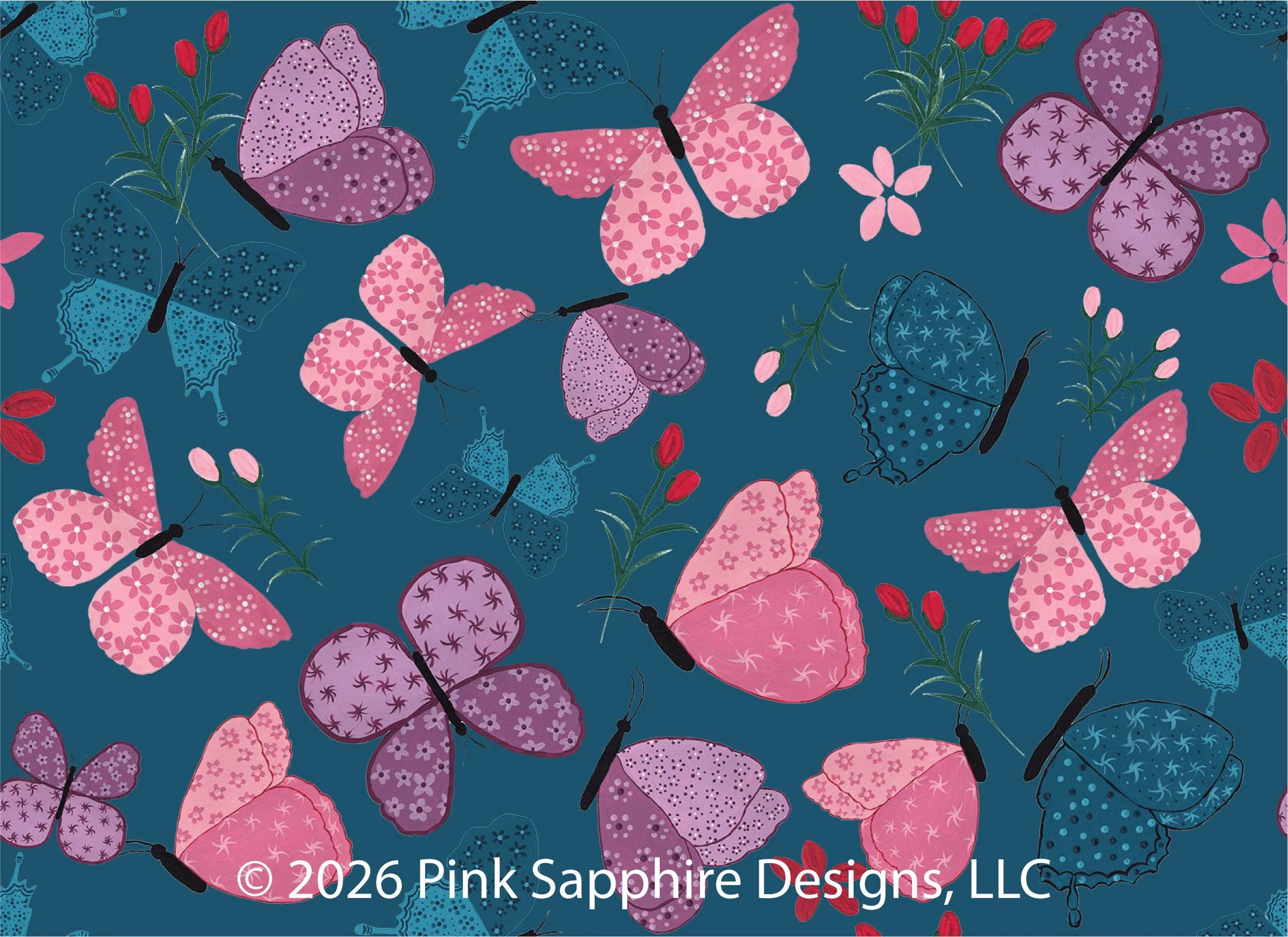 Butterfly Dance - Teal