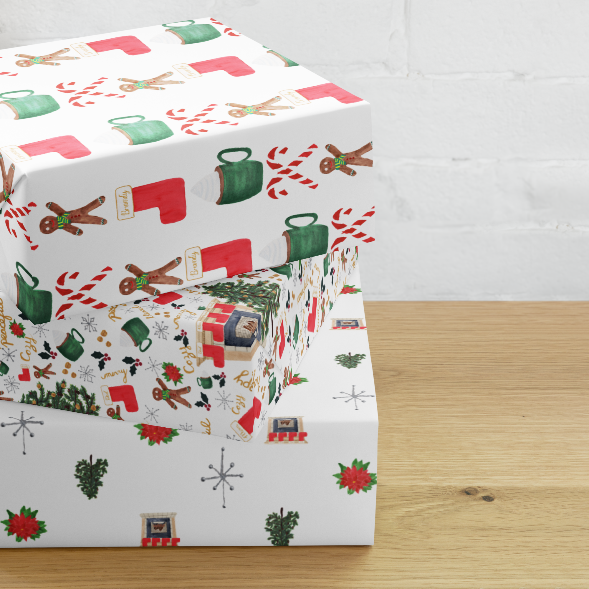 Cozy Christmas Wrapping Paper Sheets - Limited Time