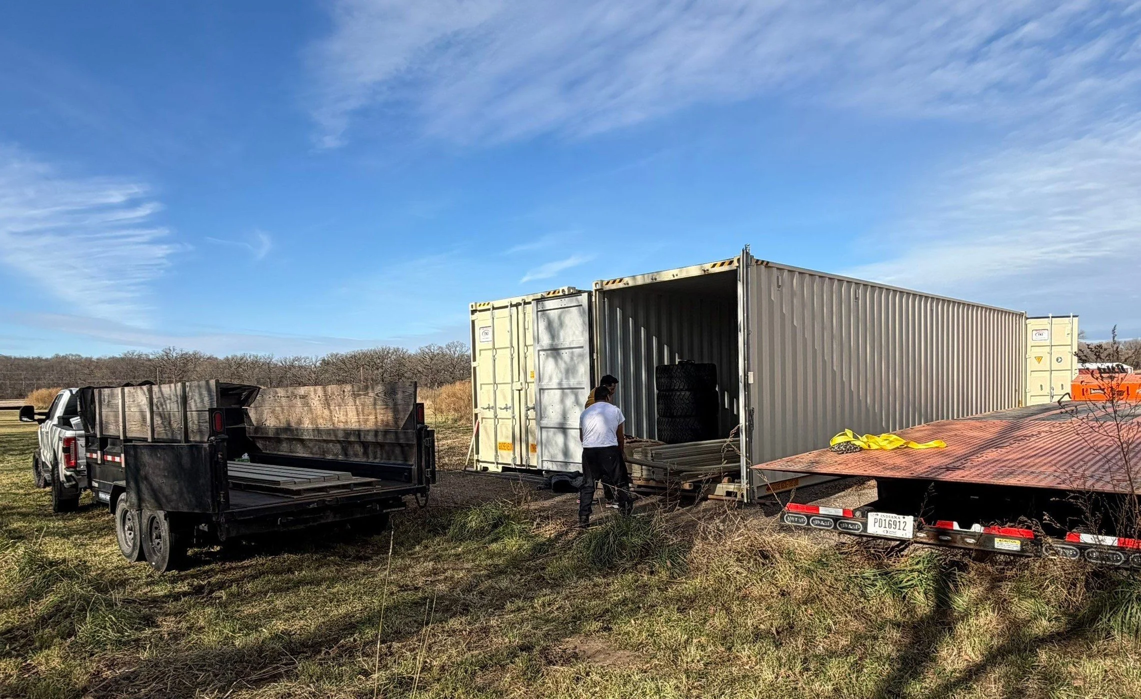 40’ Double Door Construction Box containers