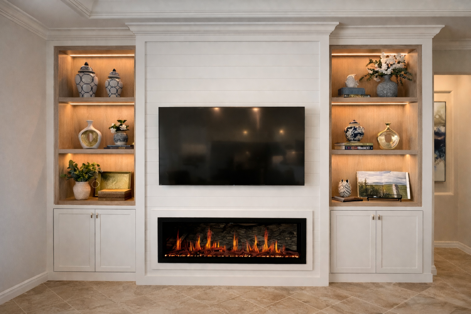 Fireplace Accent Wall Coastal Design