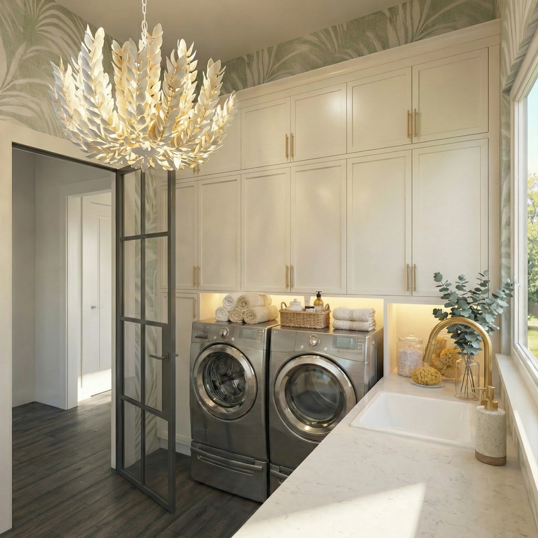Coastal Laundry Room