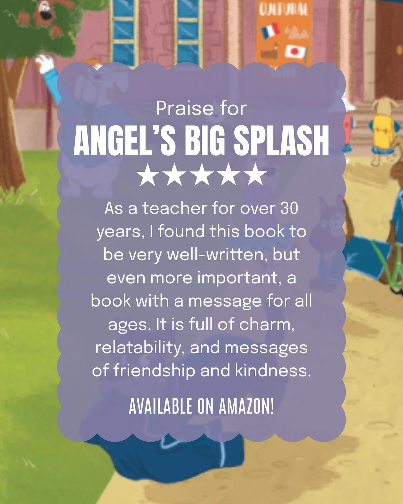 I&rsquo;m feeling so grateful for the kind words about&nbsp;Angel&rsquo;s Big Splash!! 🐾

Every review reminds me why this book was written &mdash; to help kids see themselves as masterpieces, just like Angel. Thank you for supporting this journey a